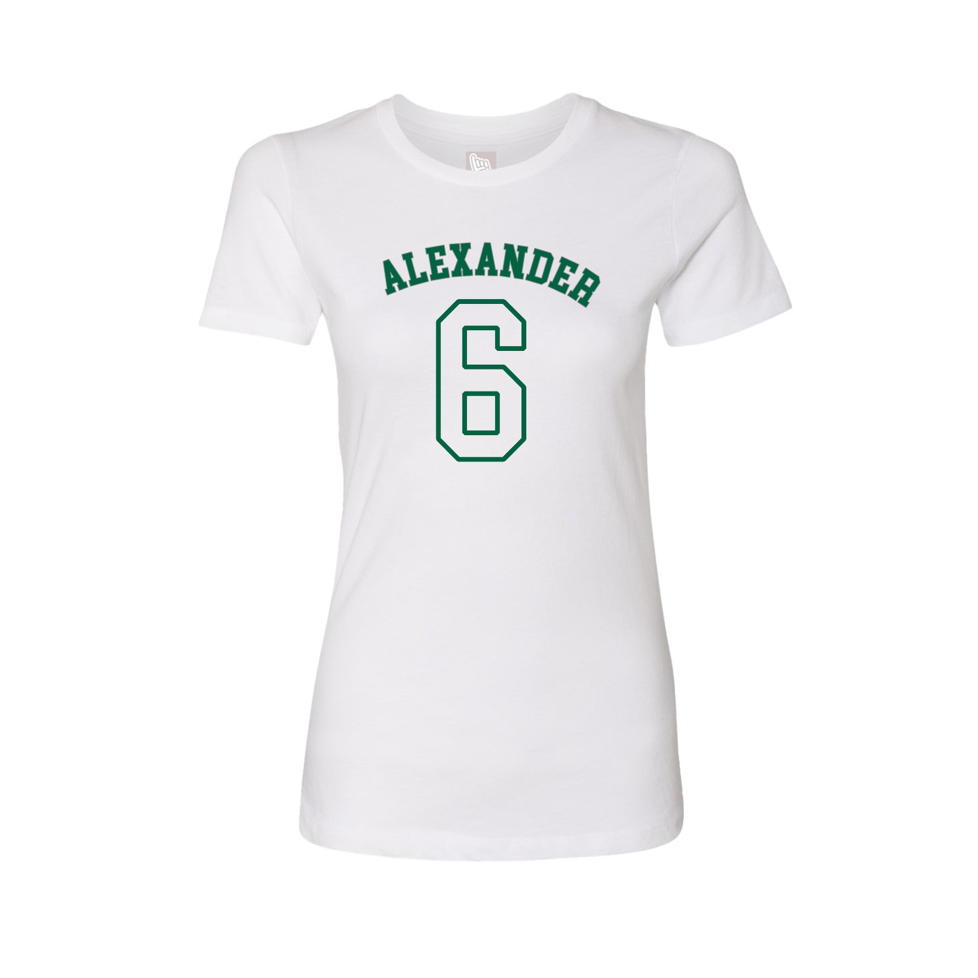 Fitted Women's Tee — Shirsey Arch in White