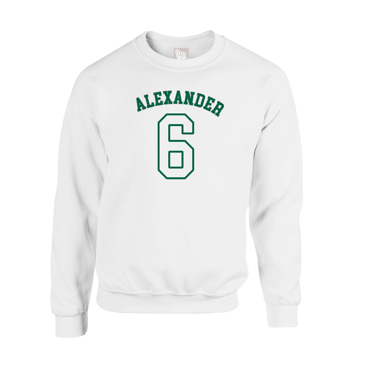 Fleece Crew — Shirsey Arch in White