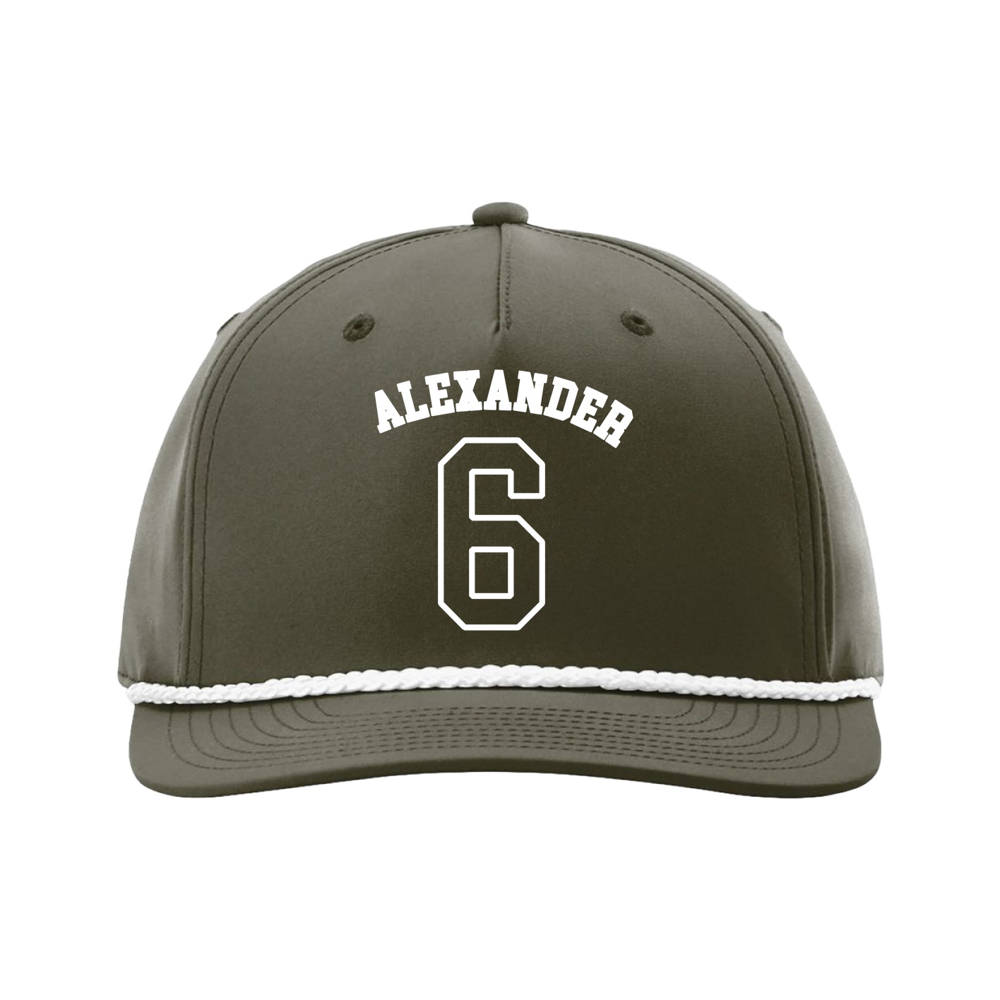 Five-Panel Classic Rope Cap — Shirsey Arch in Green
