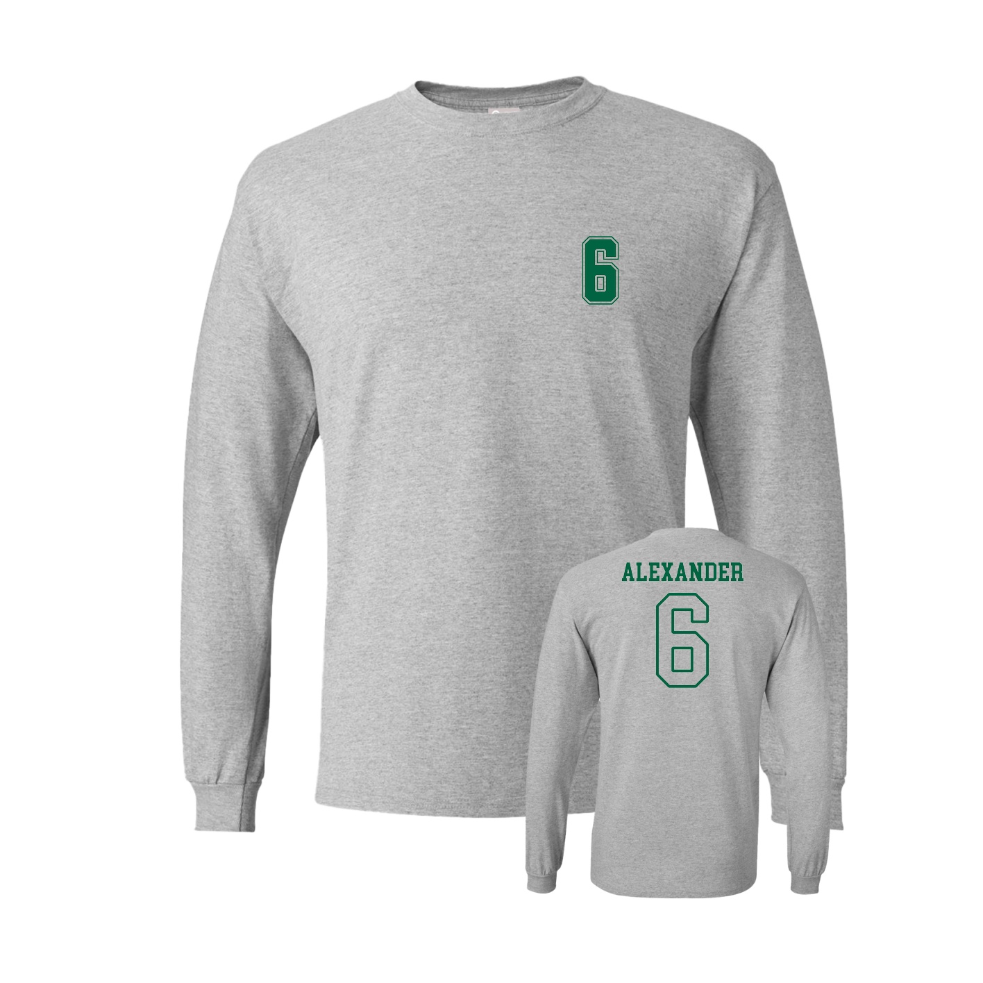 Long Sleeve Tee — Chest Back in Grey