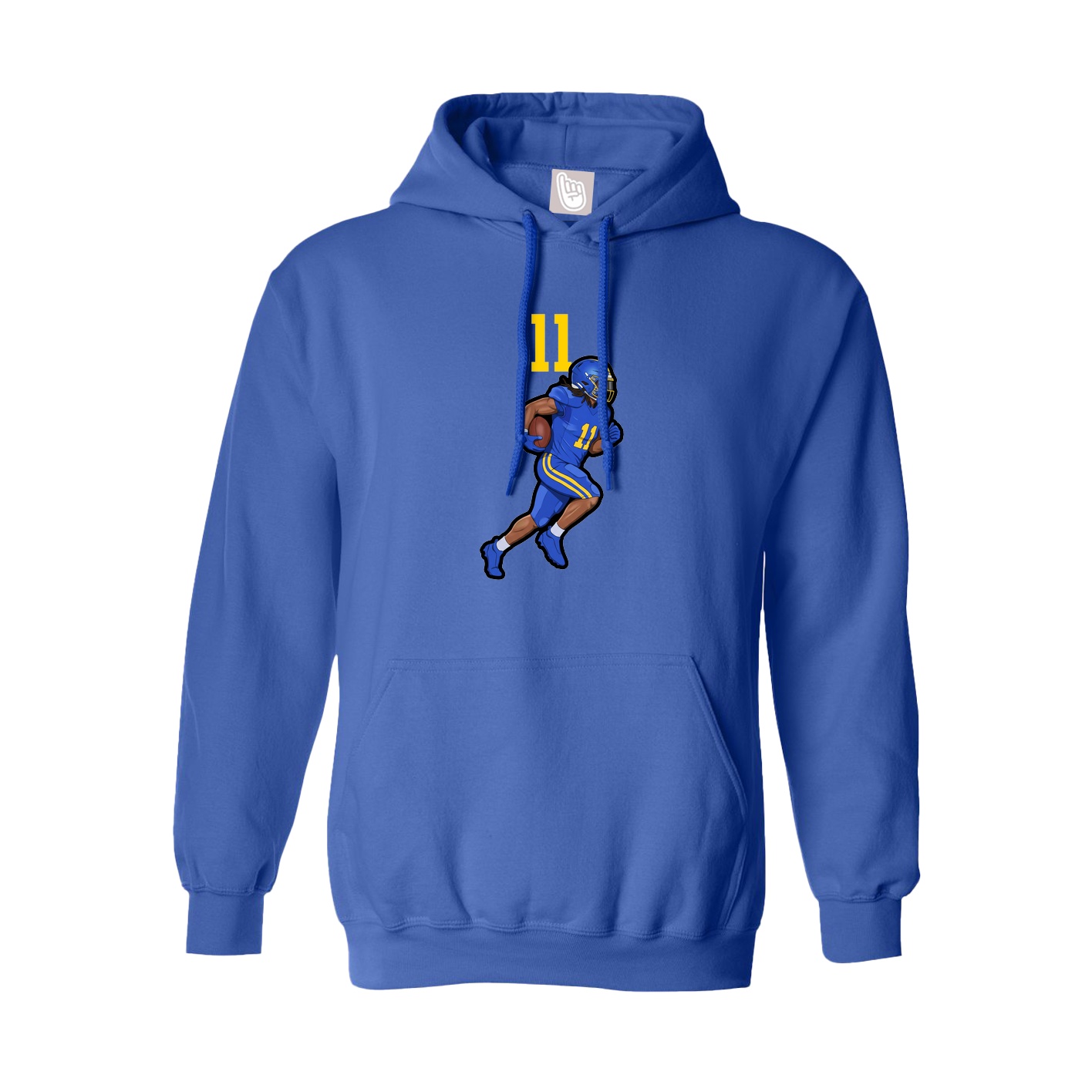 Youth Hoodie — Number Top in Royal