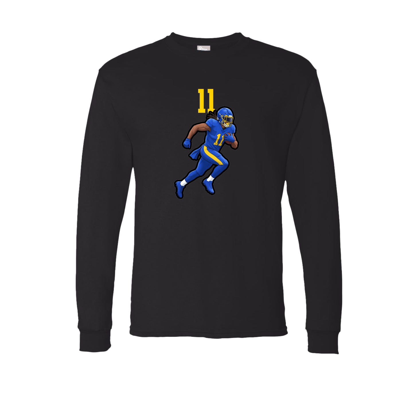 Long Sleeve Tee — Number Top in Black