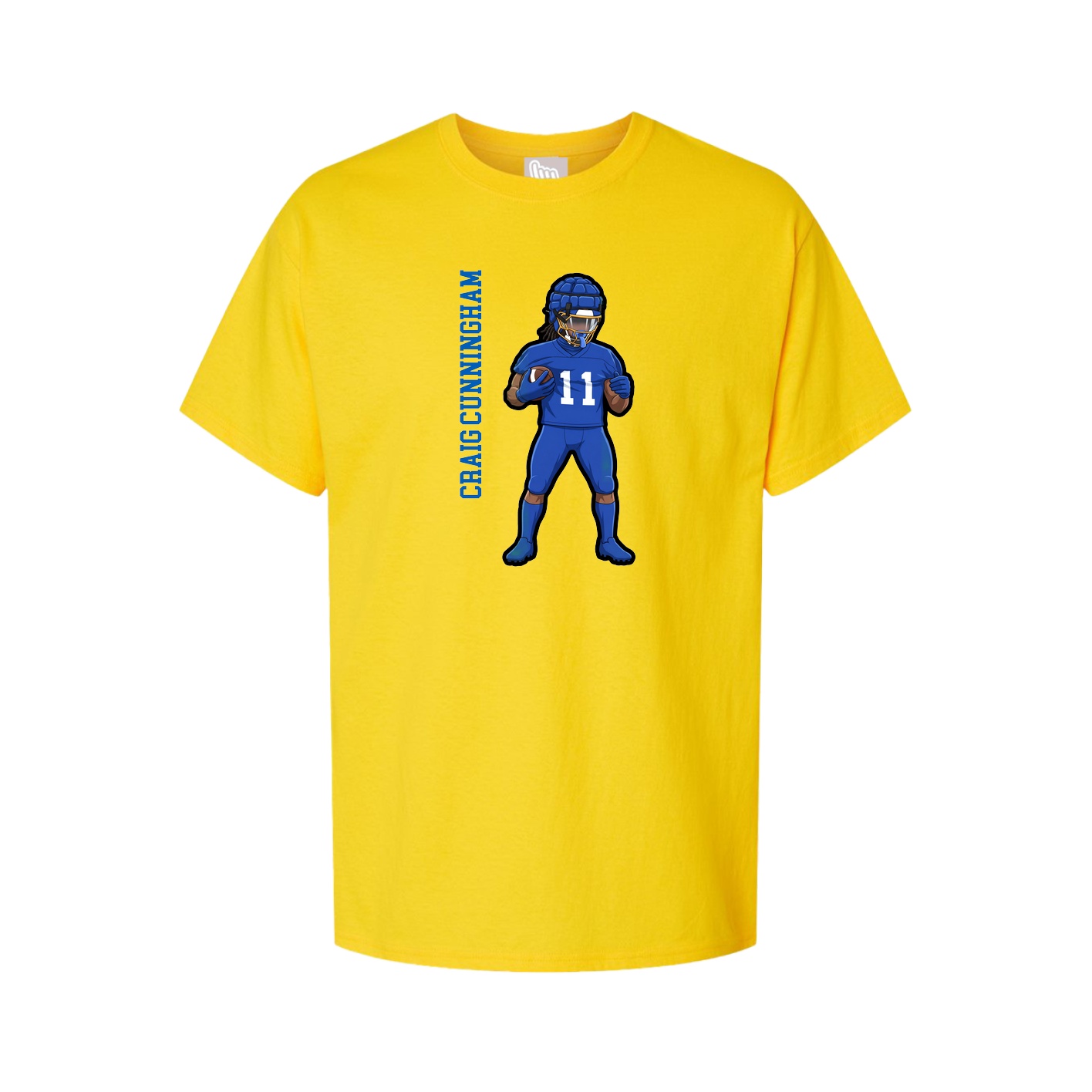Youth Tee — Name Vertical in Gold