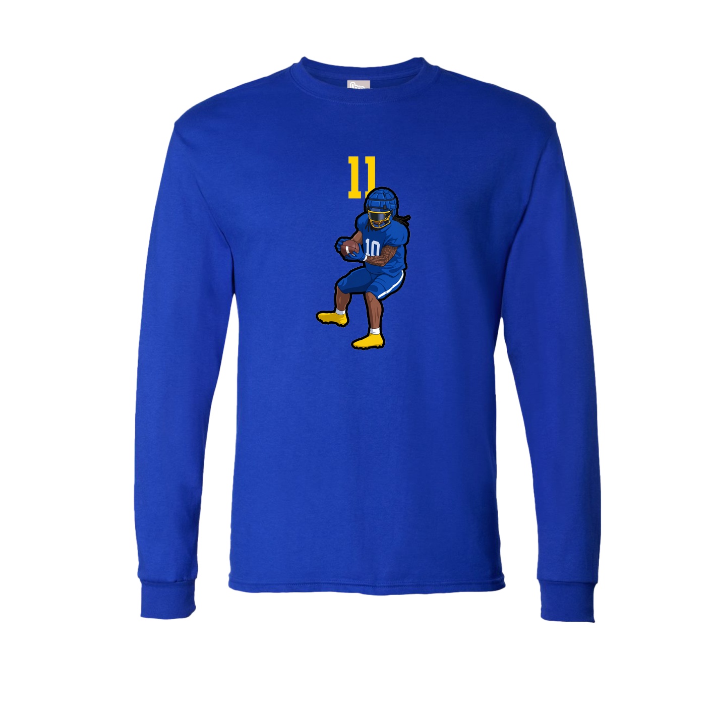 Long Sleeve Tee — Number Top in Royal