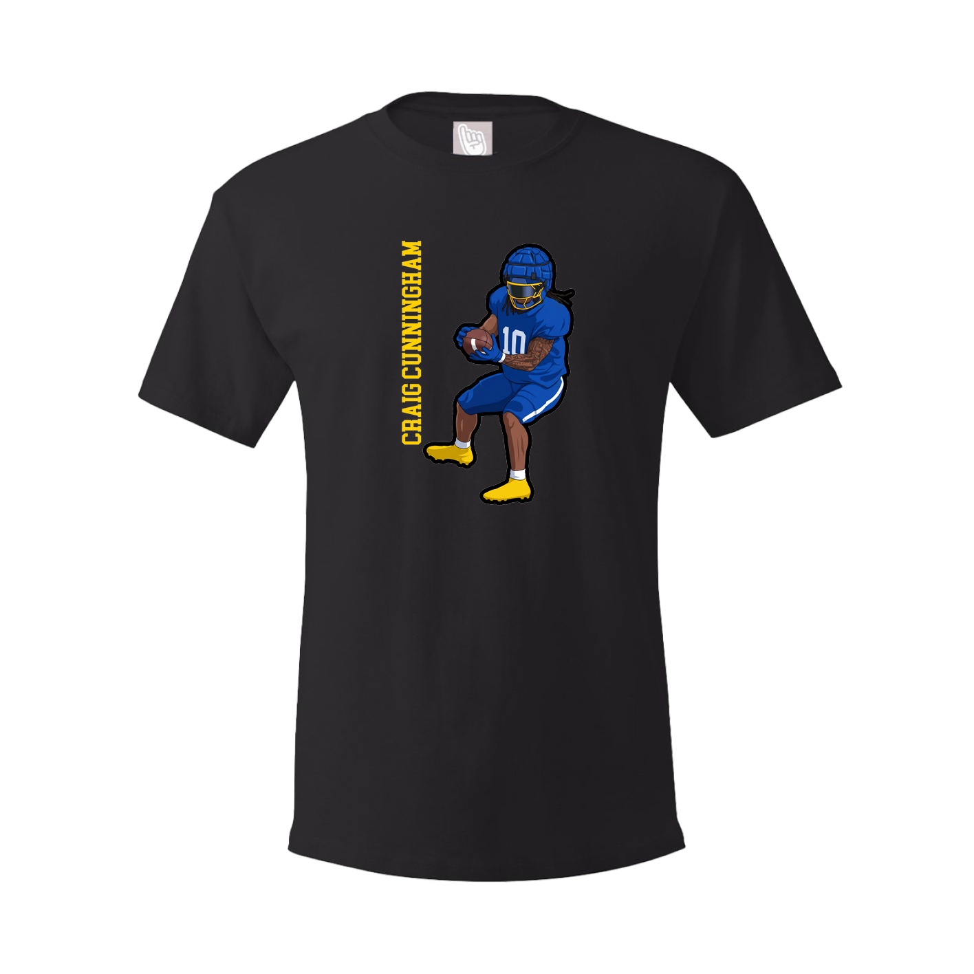 Youth Tee — Name Vertical in Black