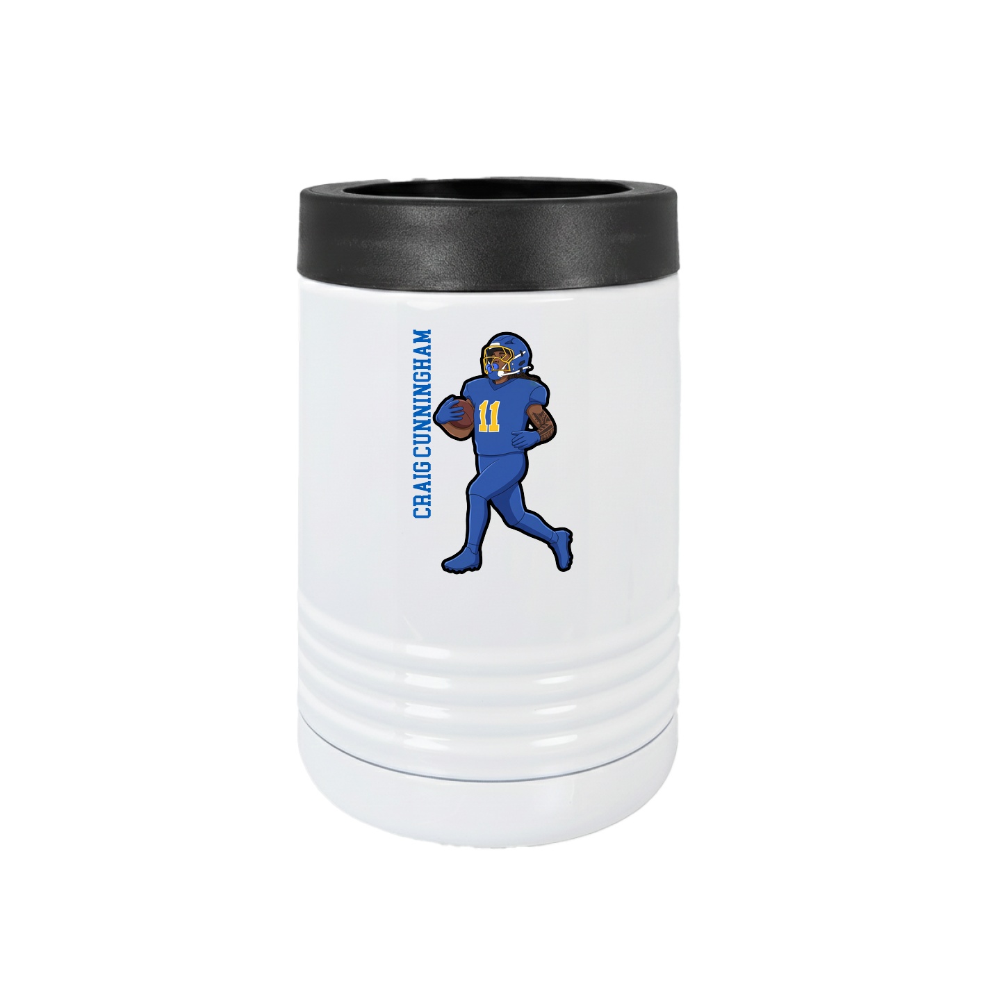 Beverage Holder — Name Vertical in White