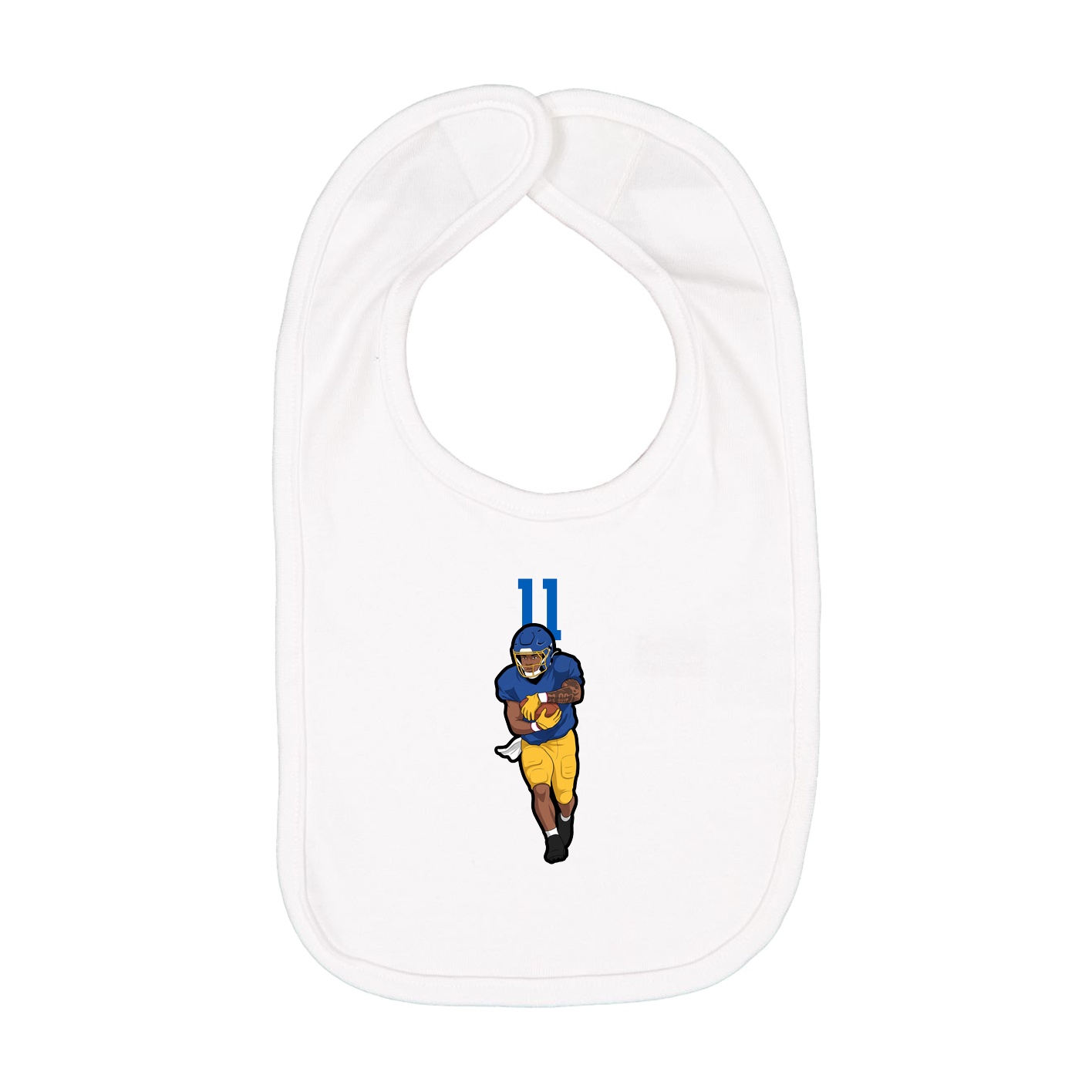 Infant Bib — Number Top in White