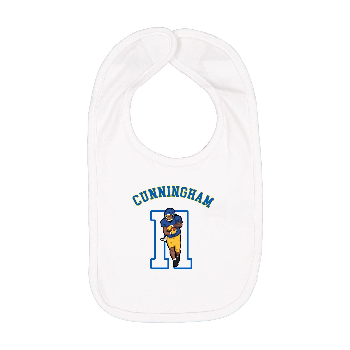 Infant Bib — Shirsey Arch in White