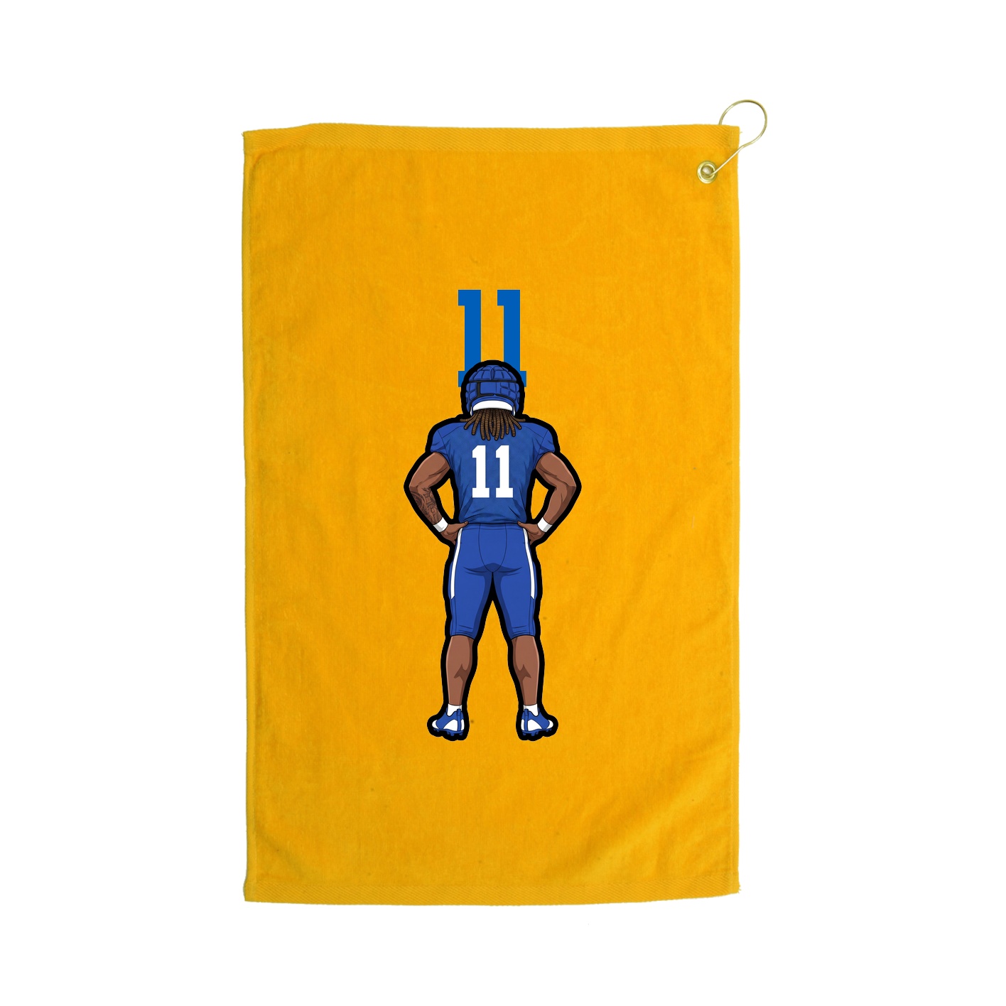 Golf Towel — Number Top in Gold