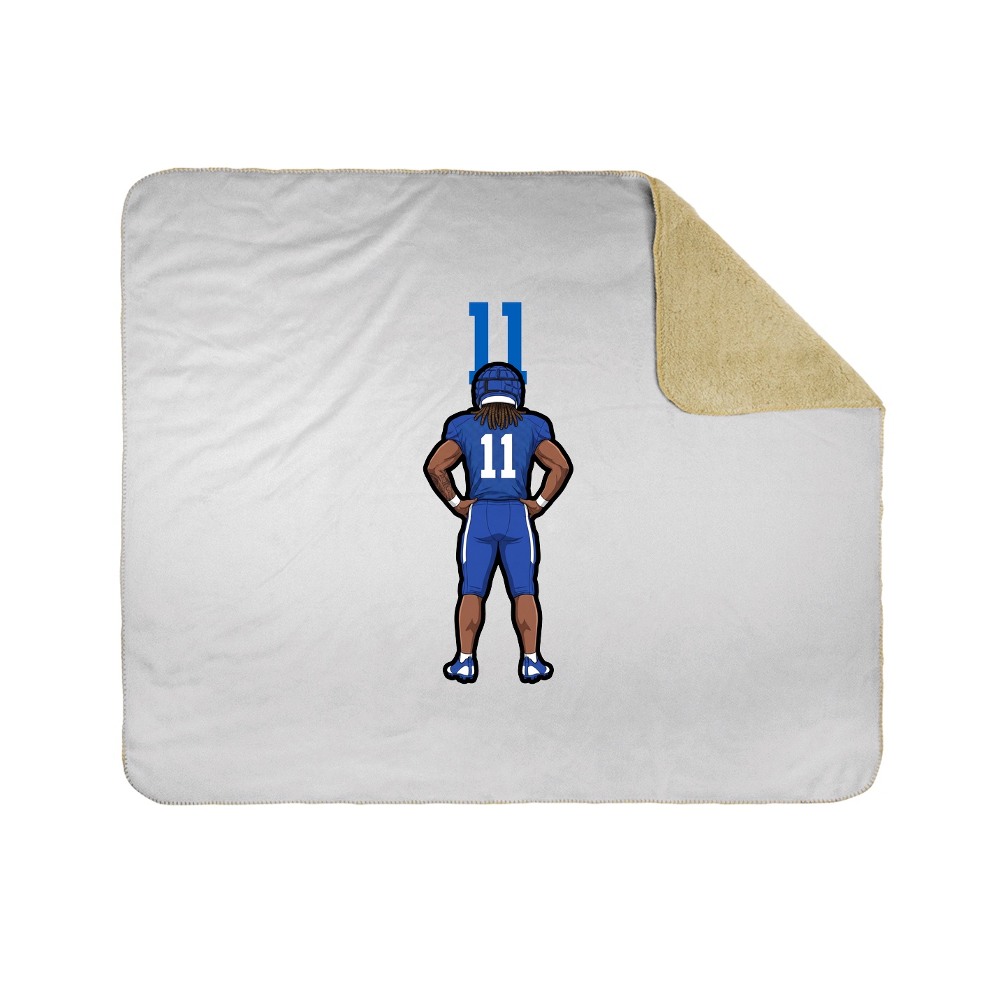 Throw Blanket — Number Top in White