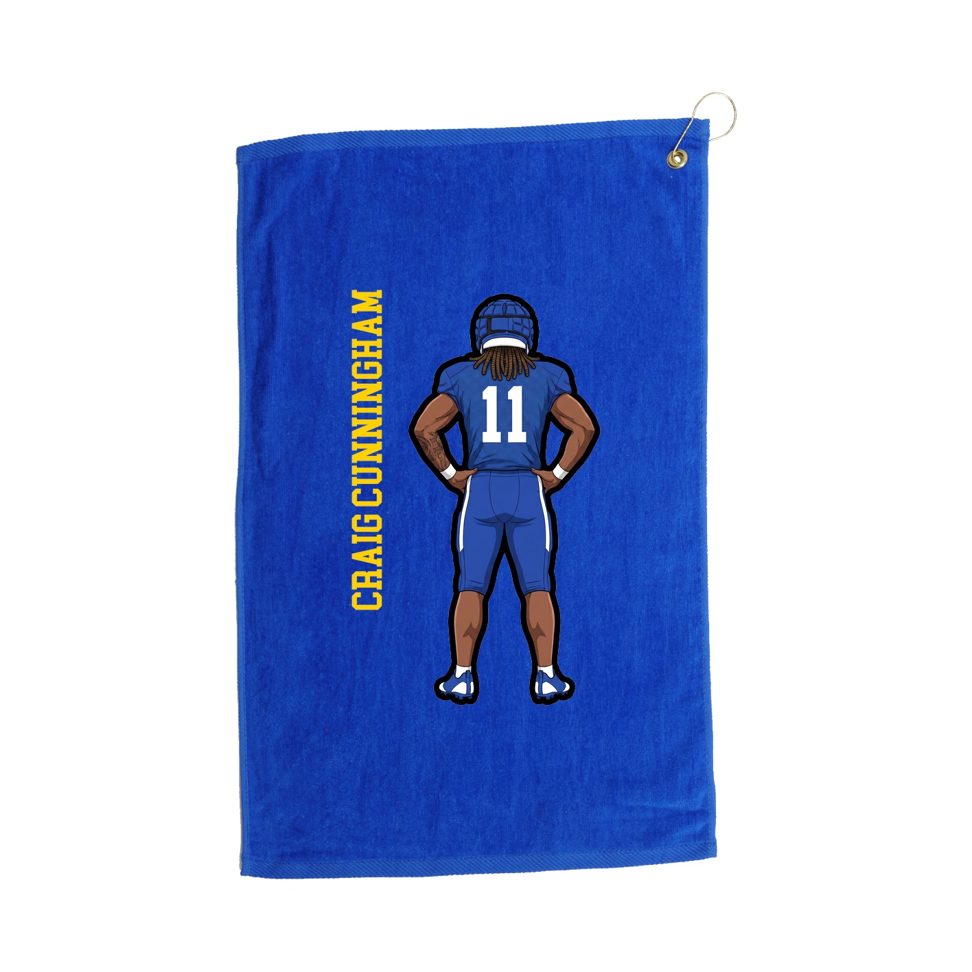 Golf Towel — Name Vertical in Royal