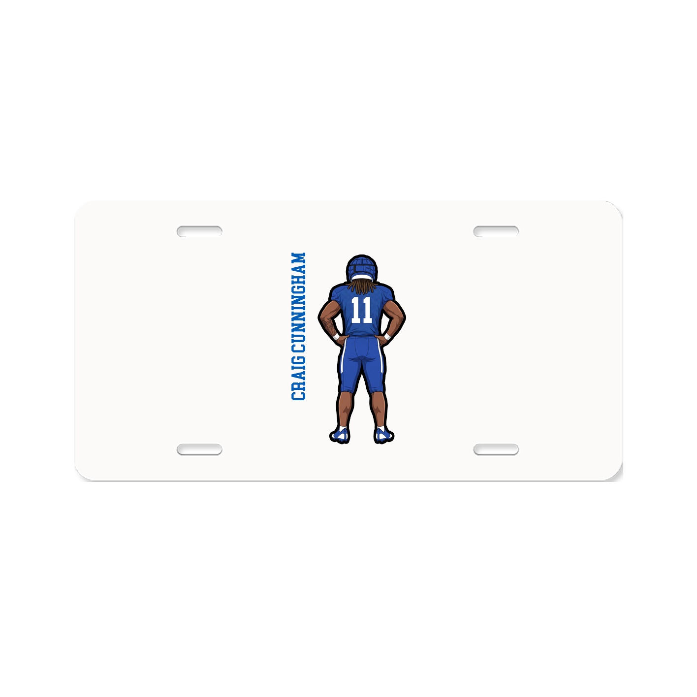 License Plate — Name Vertical in Classic