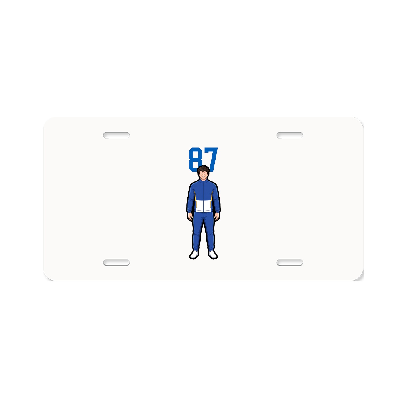 License Plate — Number Top in Classic