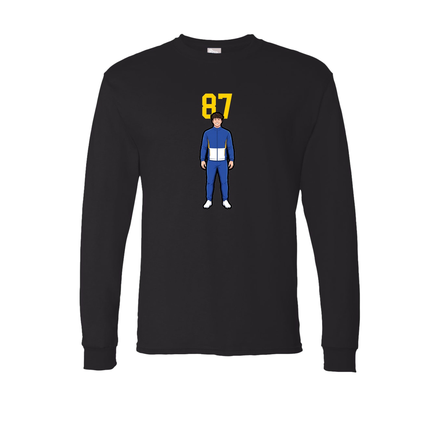 Long Sleeve Tee — Number Top in Black