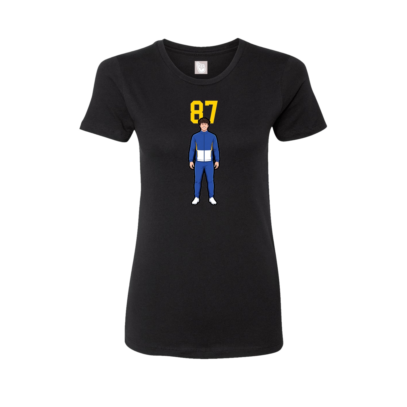 Womens Tee — Number Top in Black