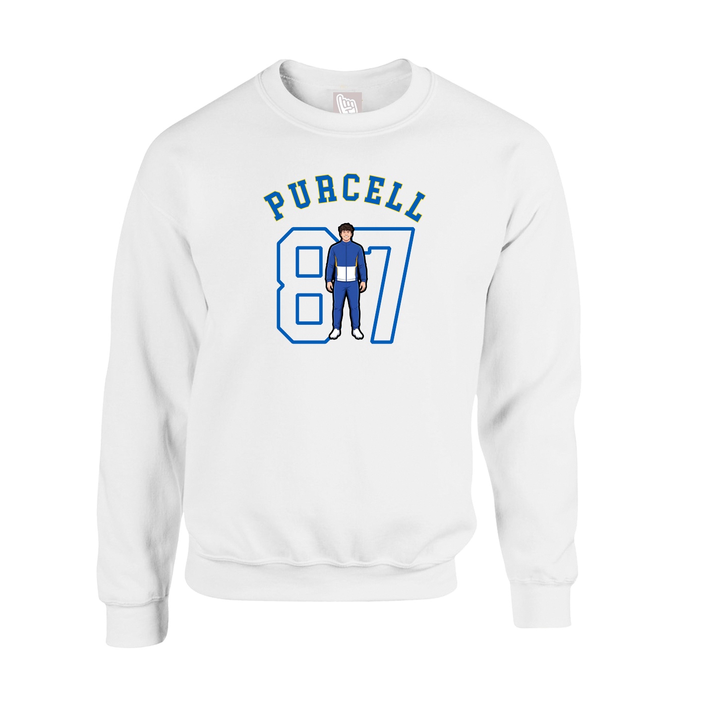Fleece Crew — Shirsey Arch in White
