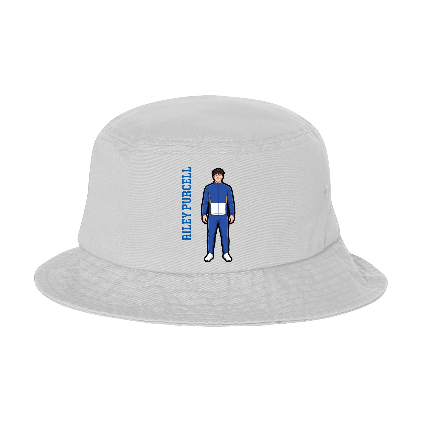 Bucket Cap — Name Vertical in White