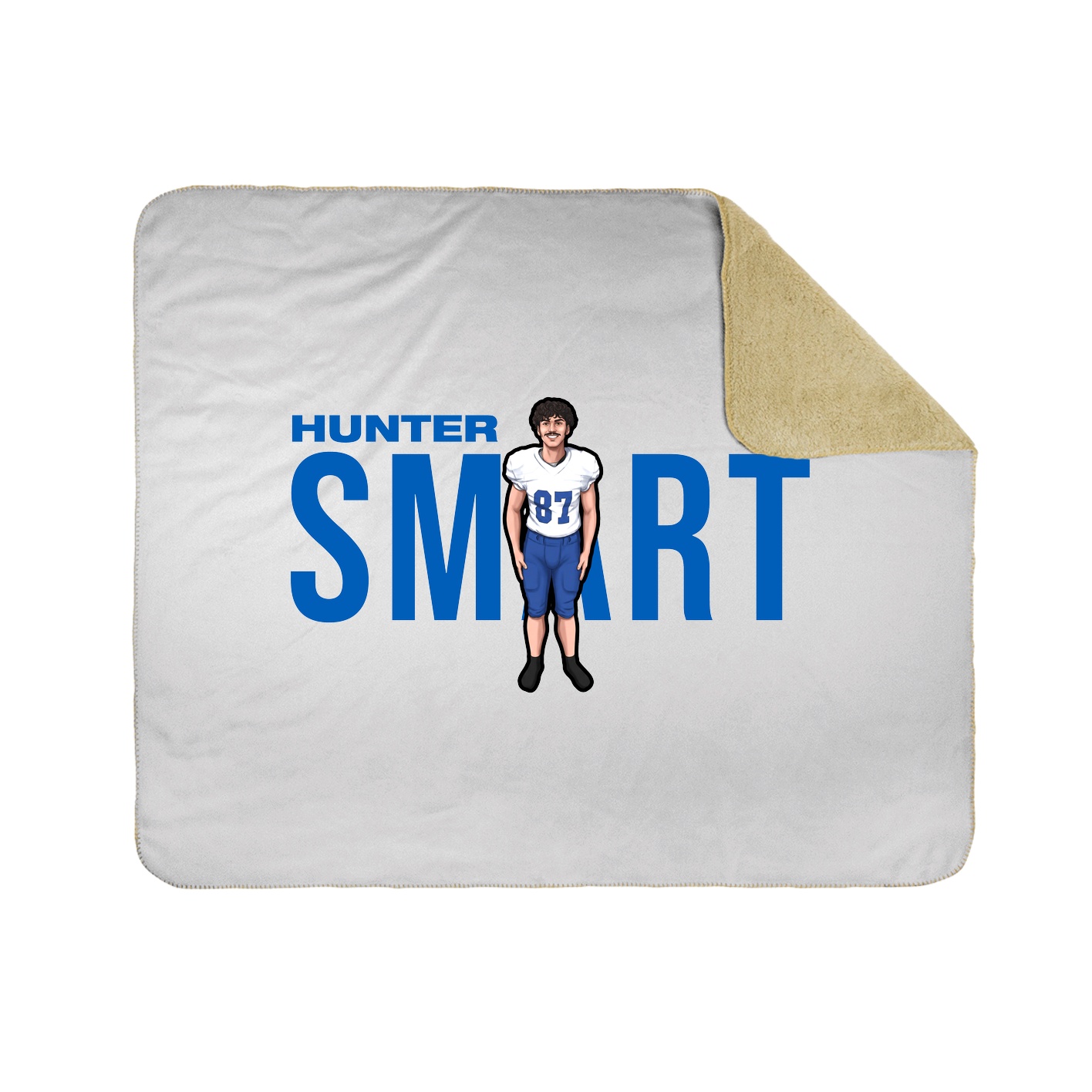 Throw Blanket — Player Name in White