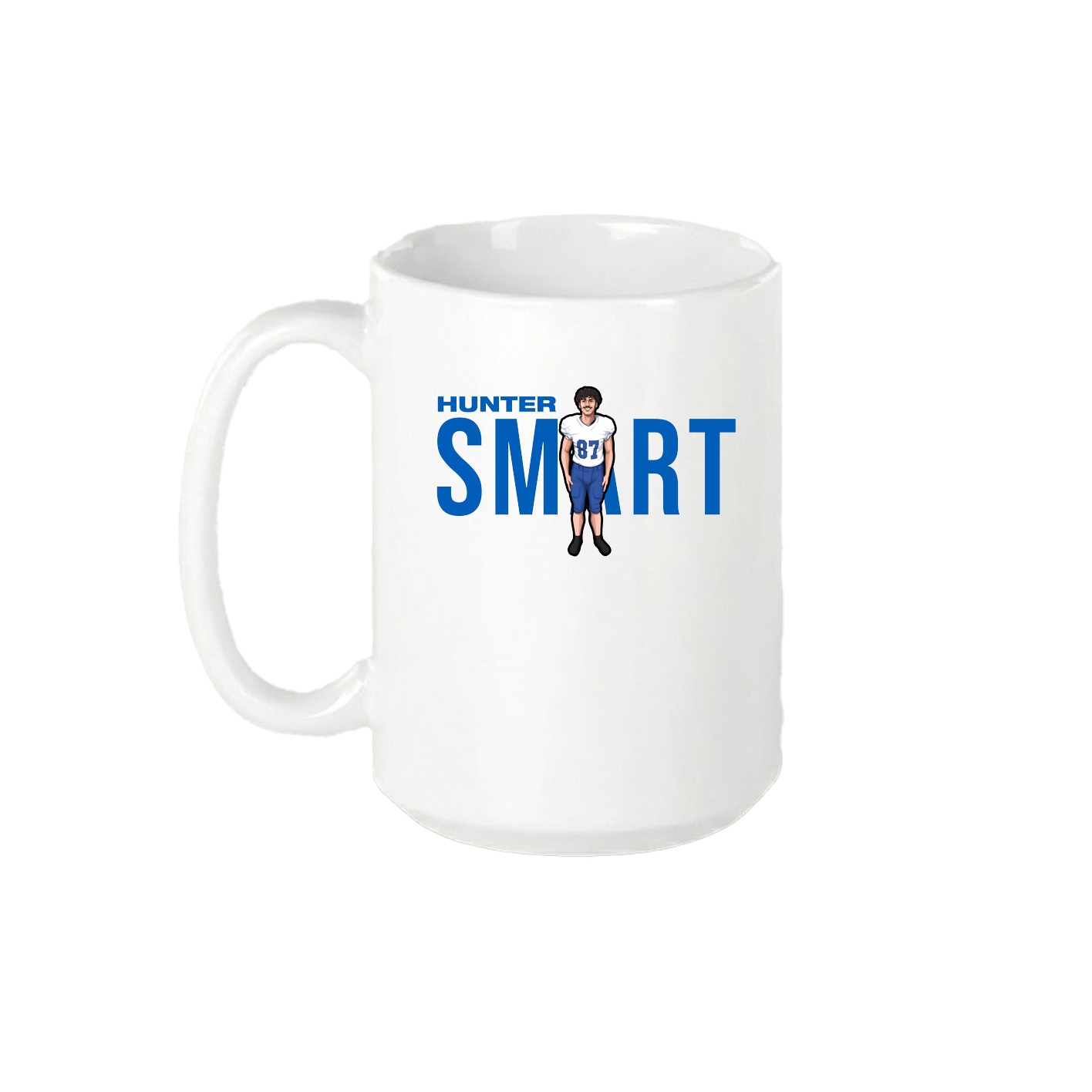 15oz Coffee Mug — Player Name in White