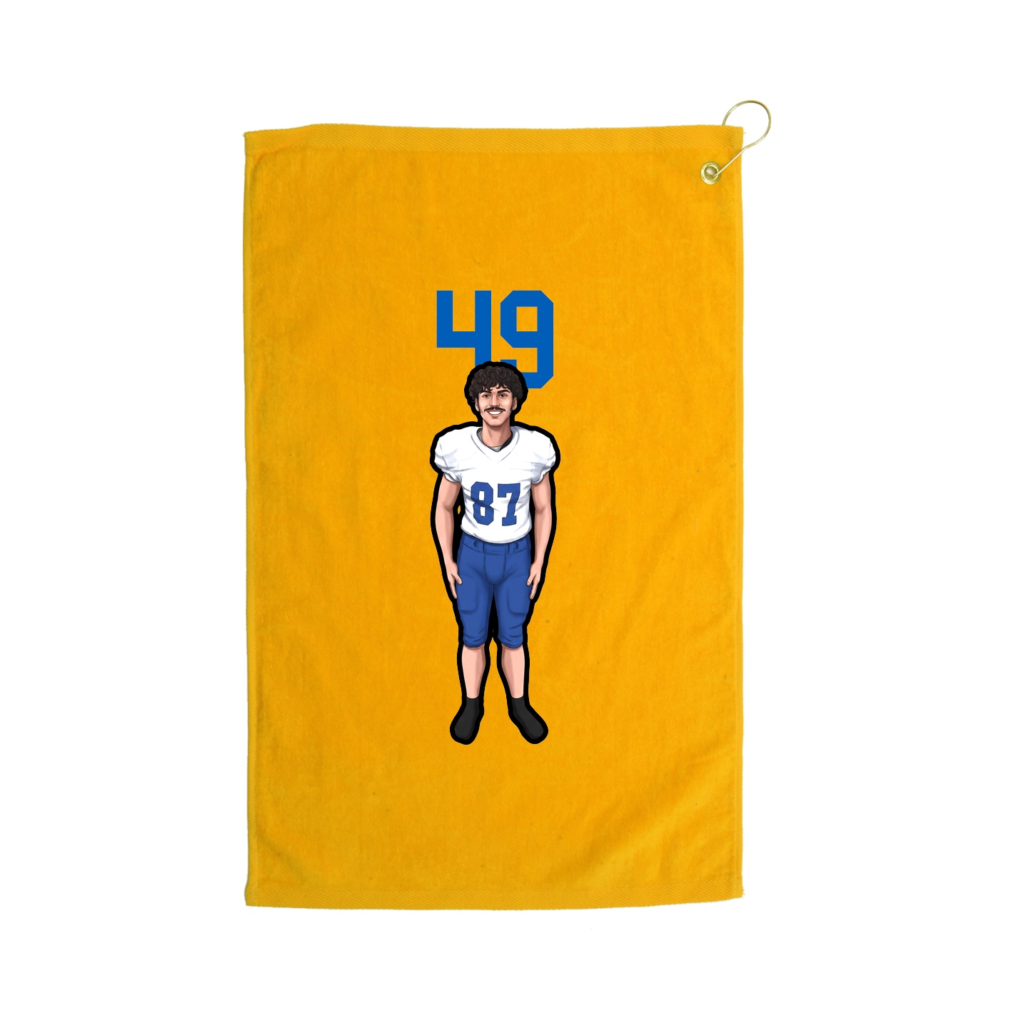 Golf Towel — Number Top in Gold