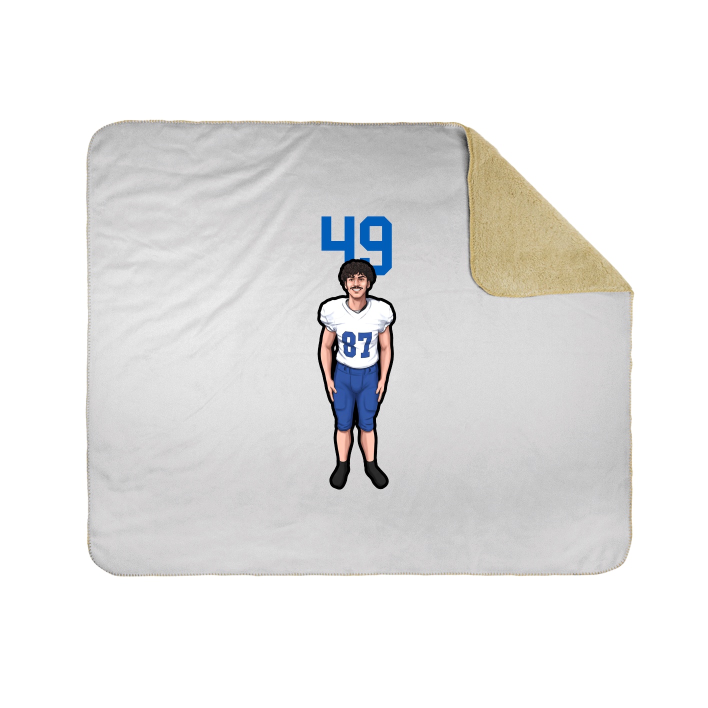 Throw Blanket — Number Top in White