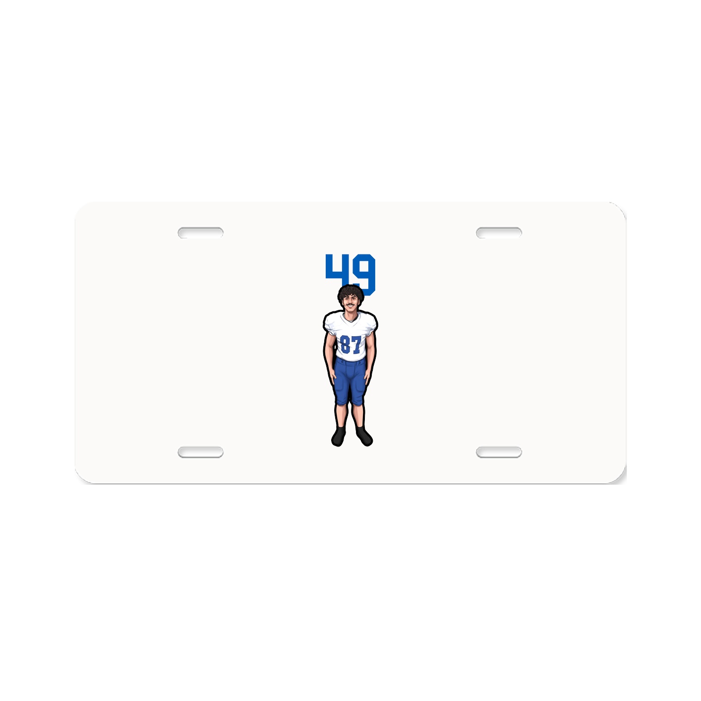 License Plate — Number Top in Classic