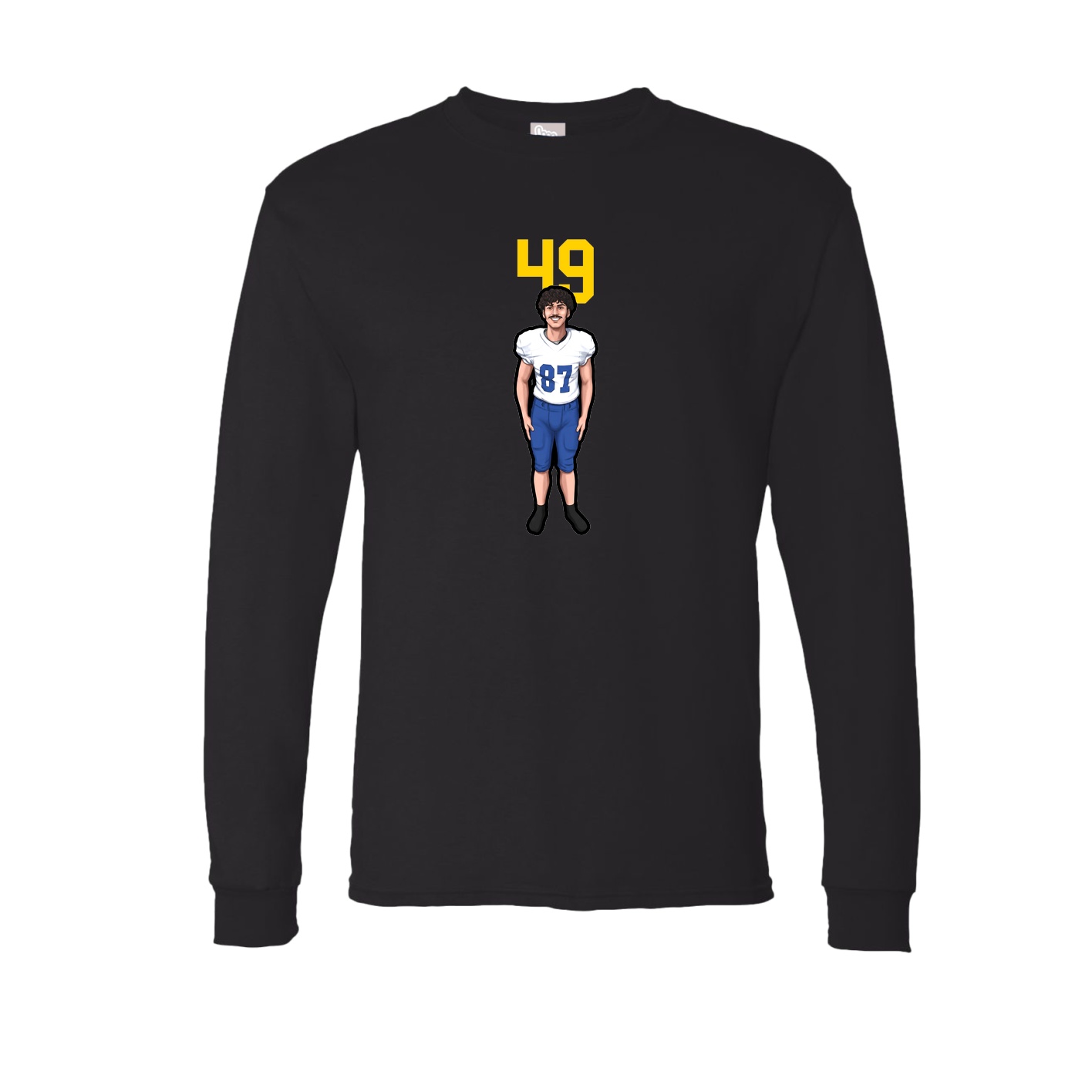 Long Sleeve Tee — Number Top in Black