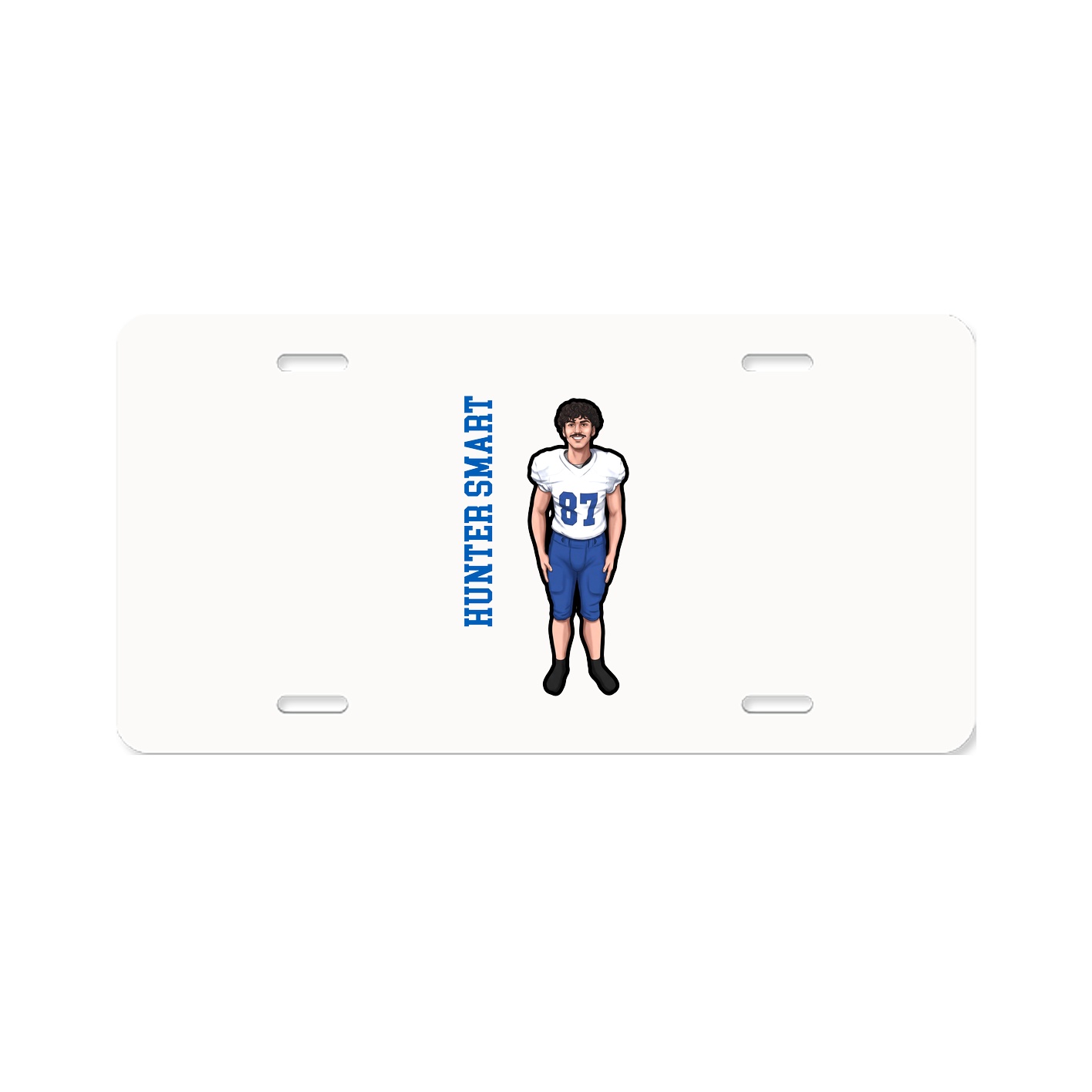 License Plate — Name Vertical in Classic