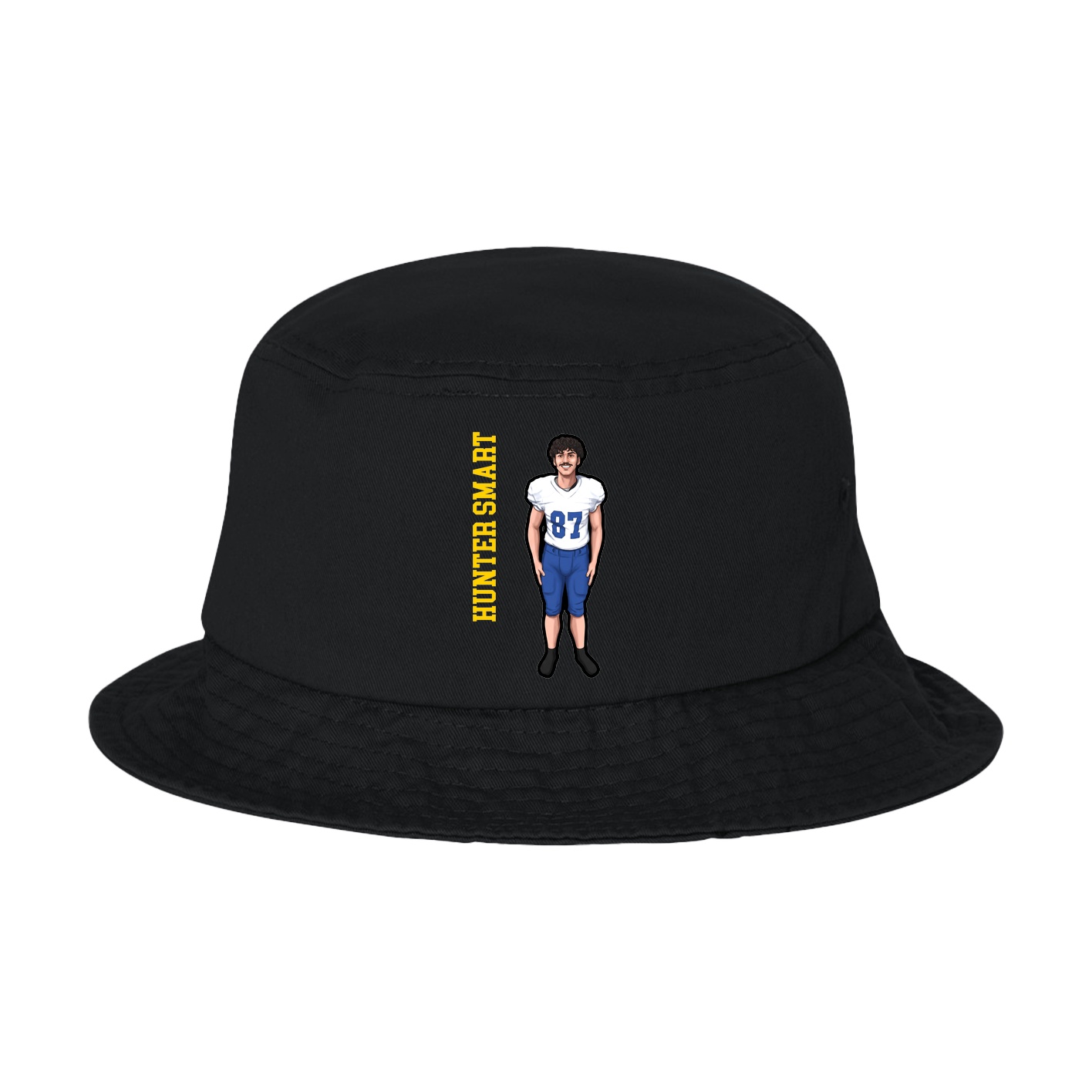 Bucket Cap — Name Vertical in Black