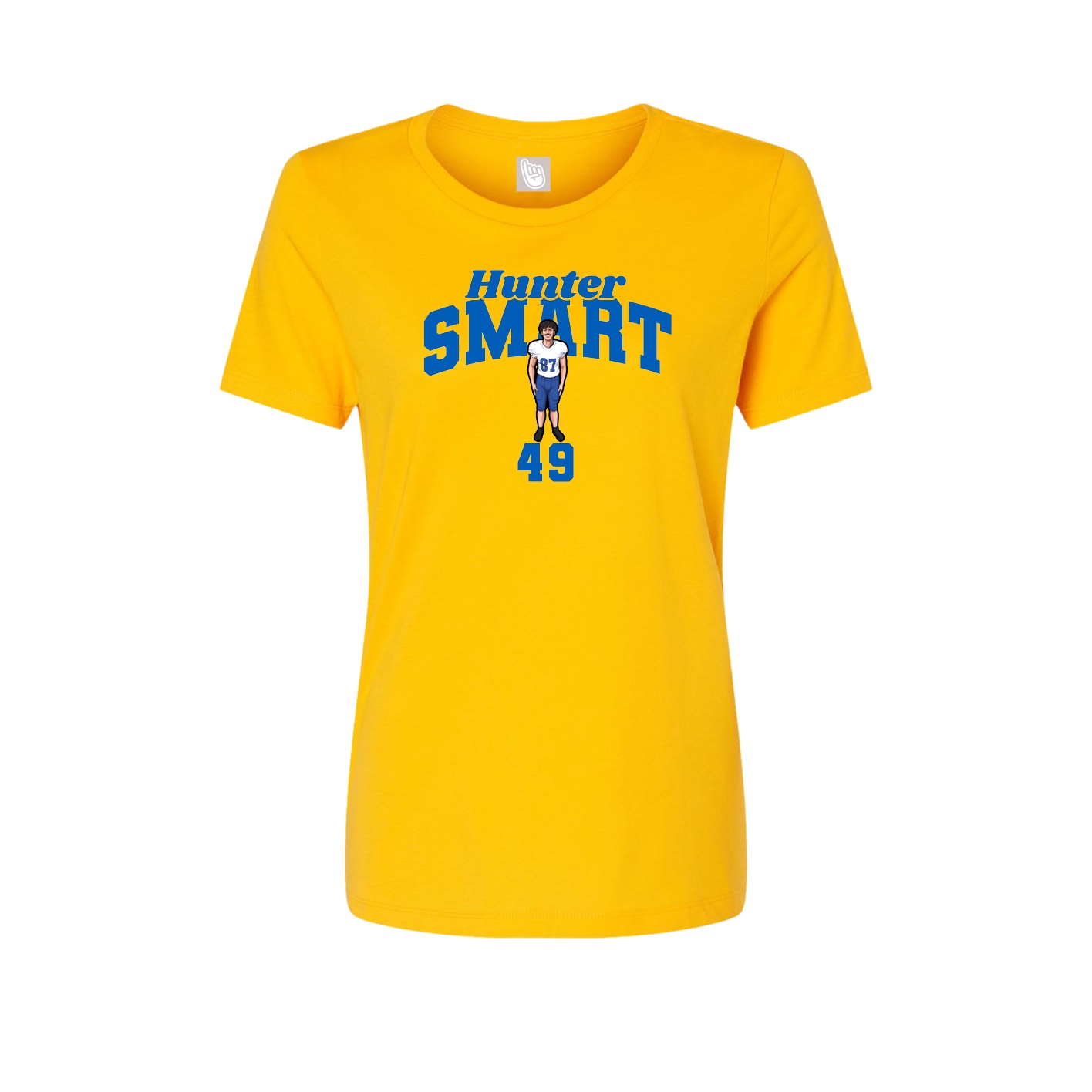 Fitted Women's Tee — Signature Arch in Gold