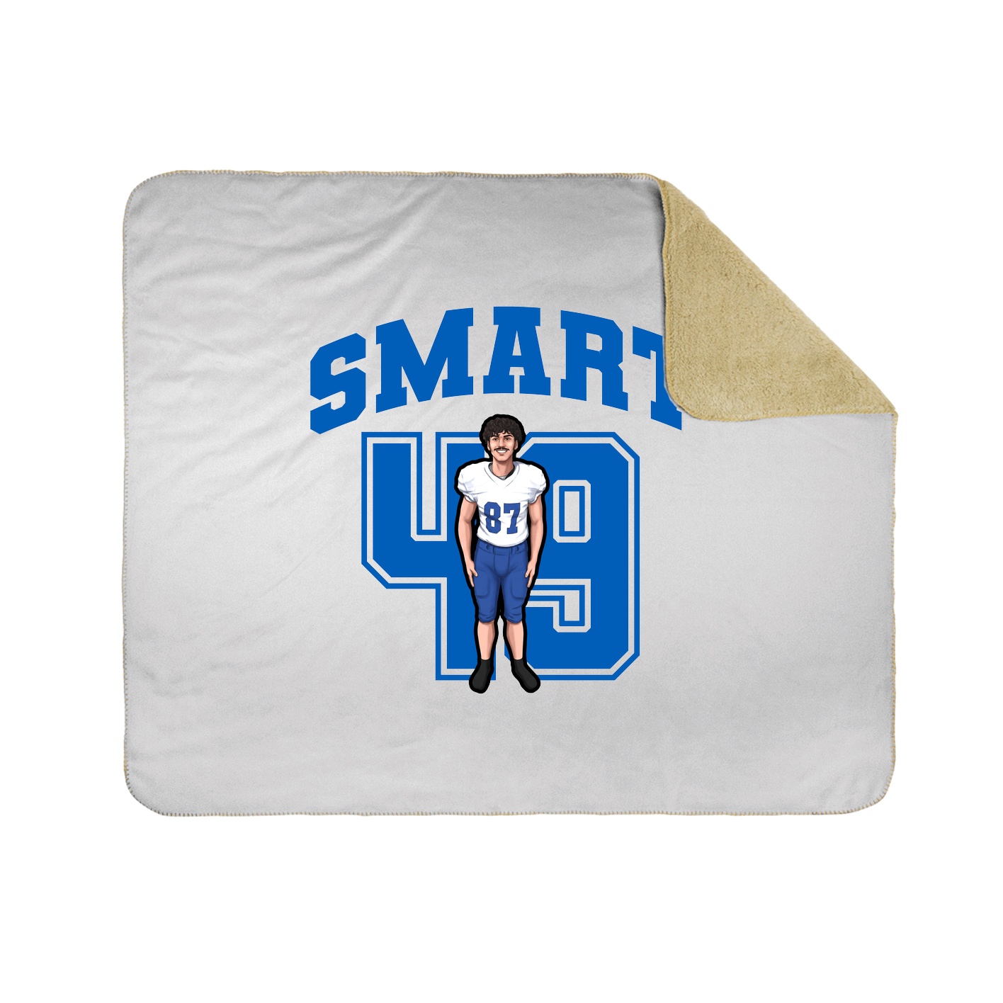 Throw Blanket — Number in White