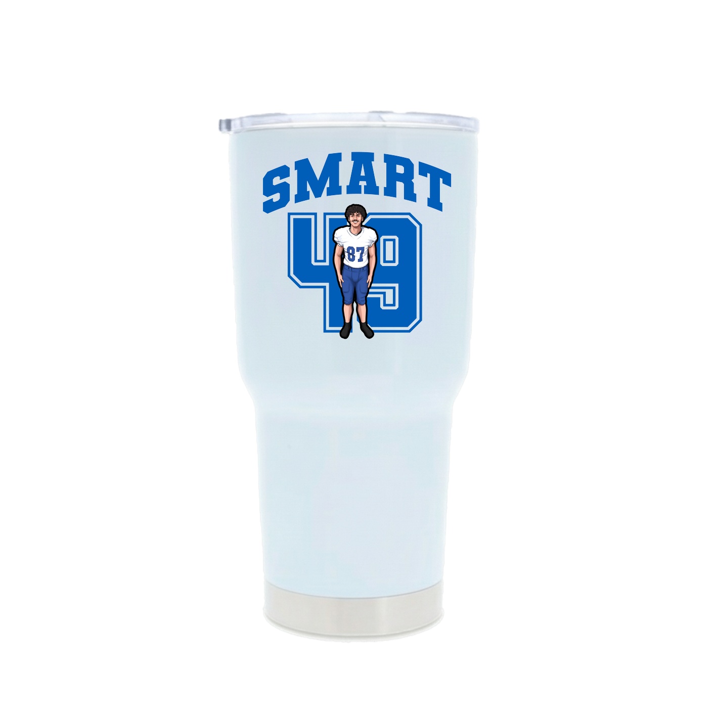 30oz Stainless Steel Tumbler — Number in White