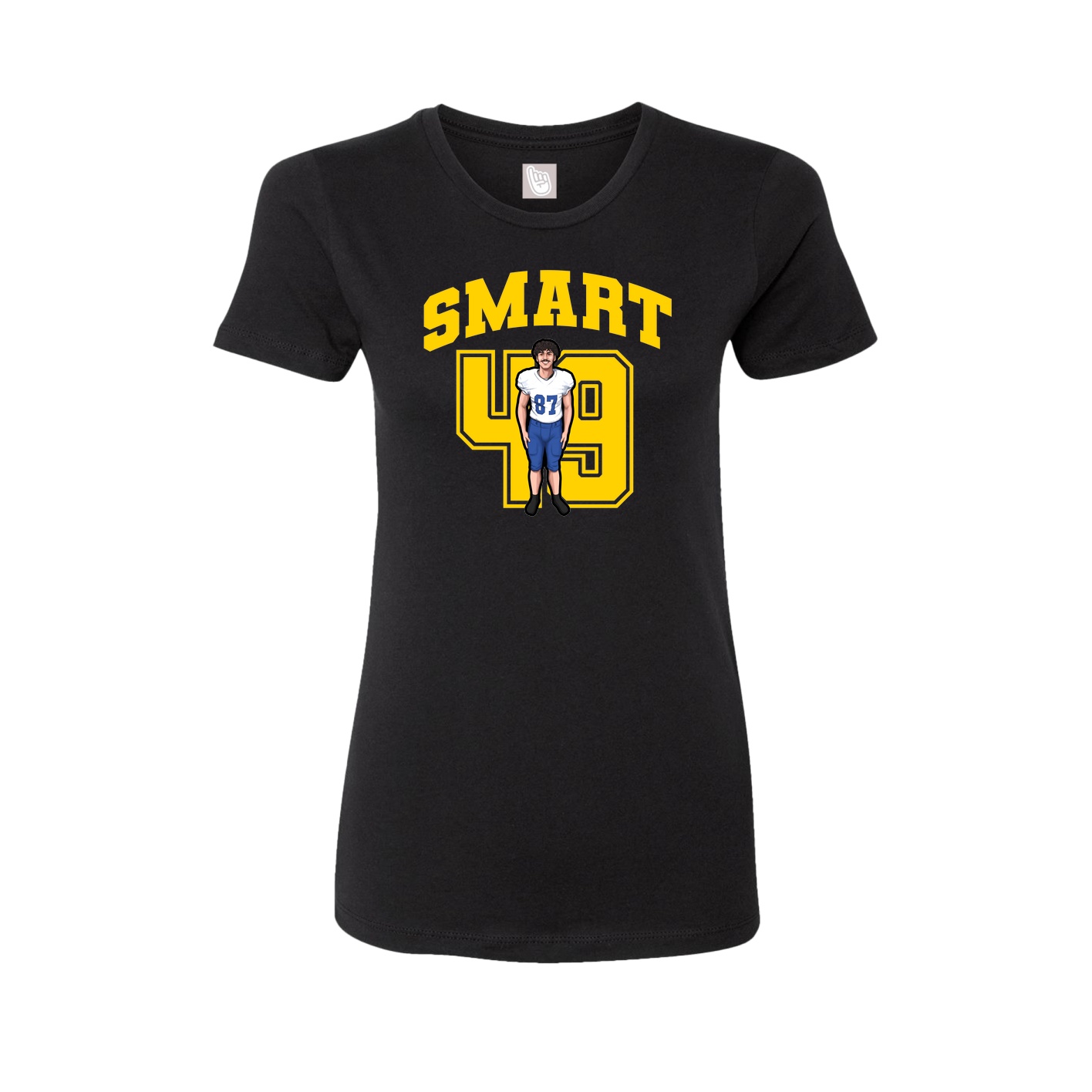 Fitted Women's Tee — Number in Black