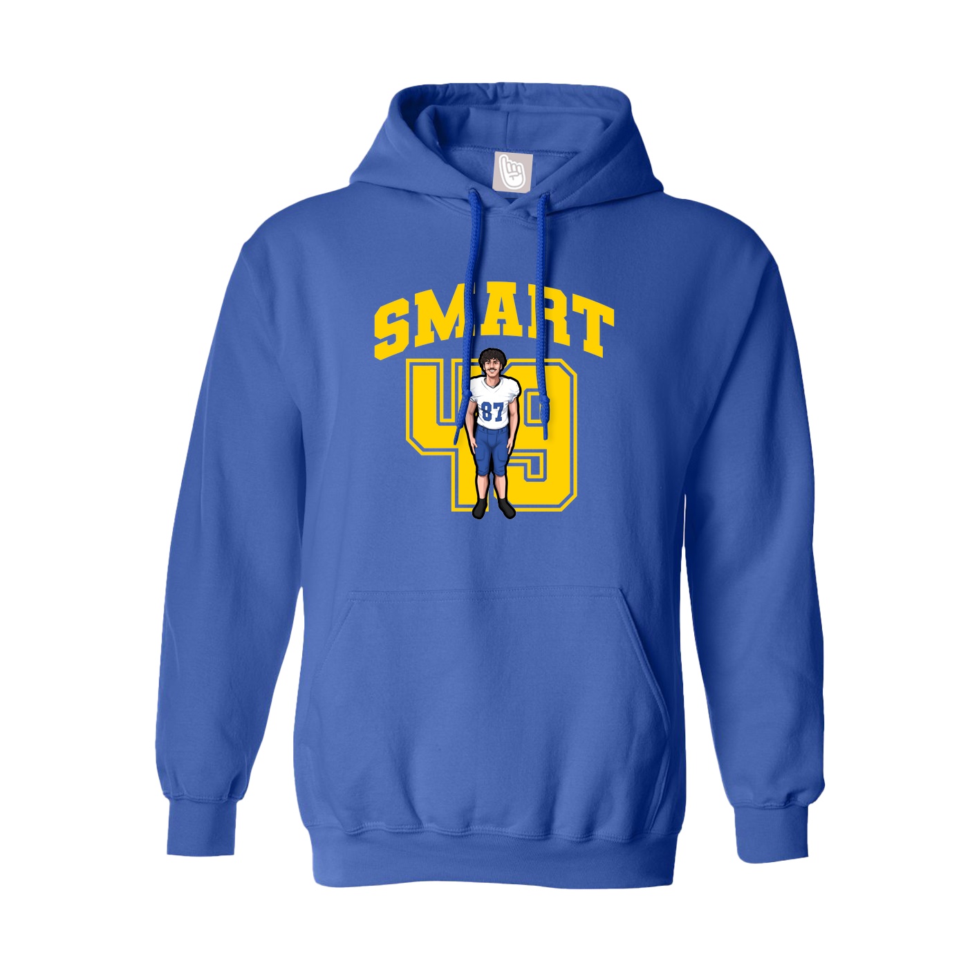 Hoodie — Number in Royal