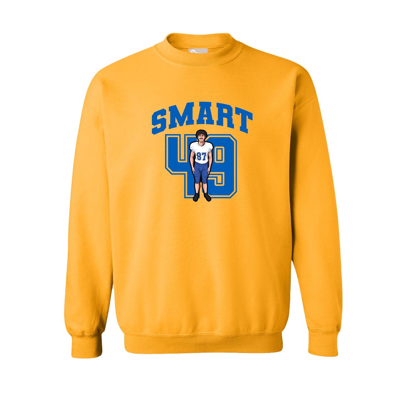 Fleece Crew — Number in Gold