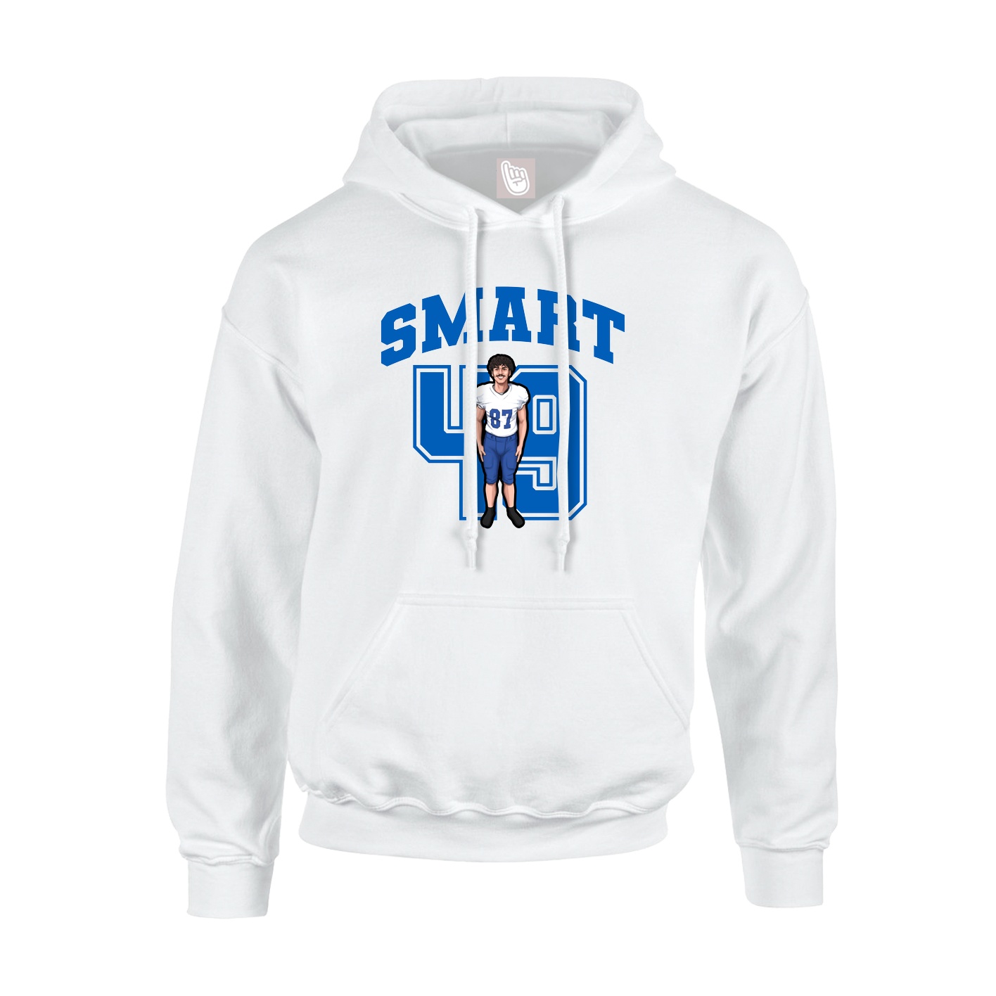 Youth Hoodie — Number in White