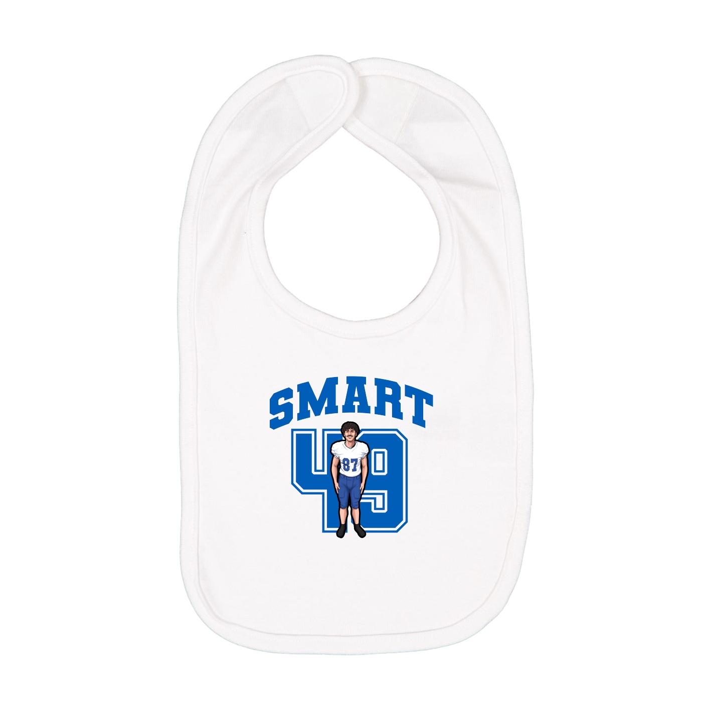 Infant Bib — Number in White