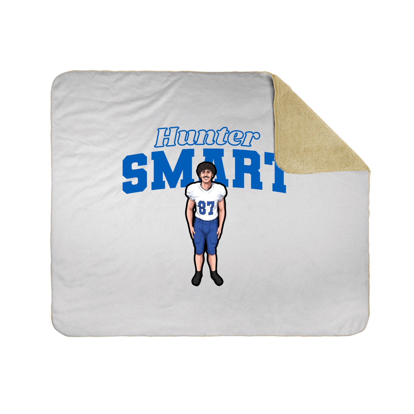 Throw Blanket — Name Arch in White