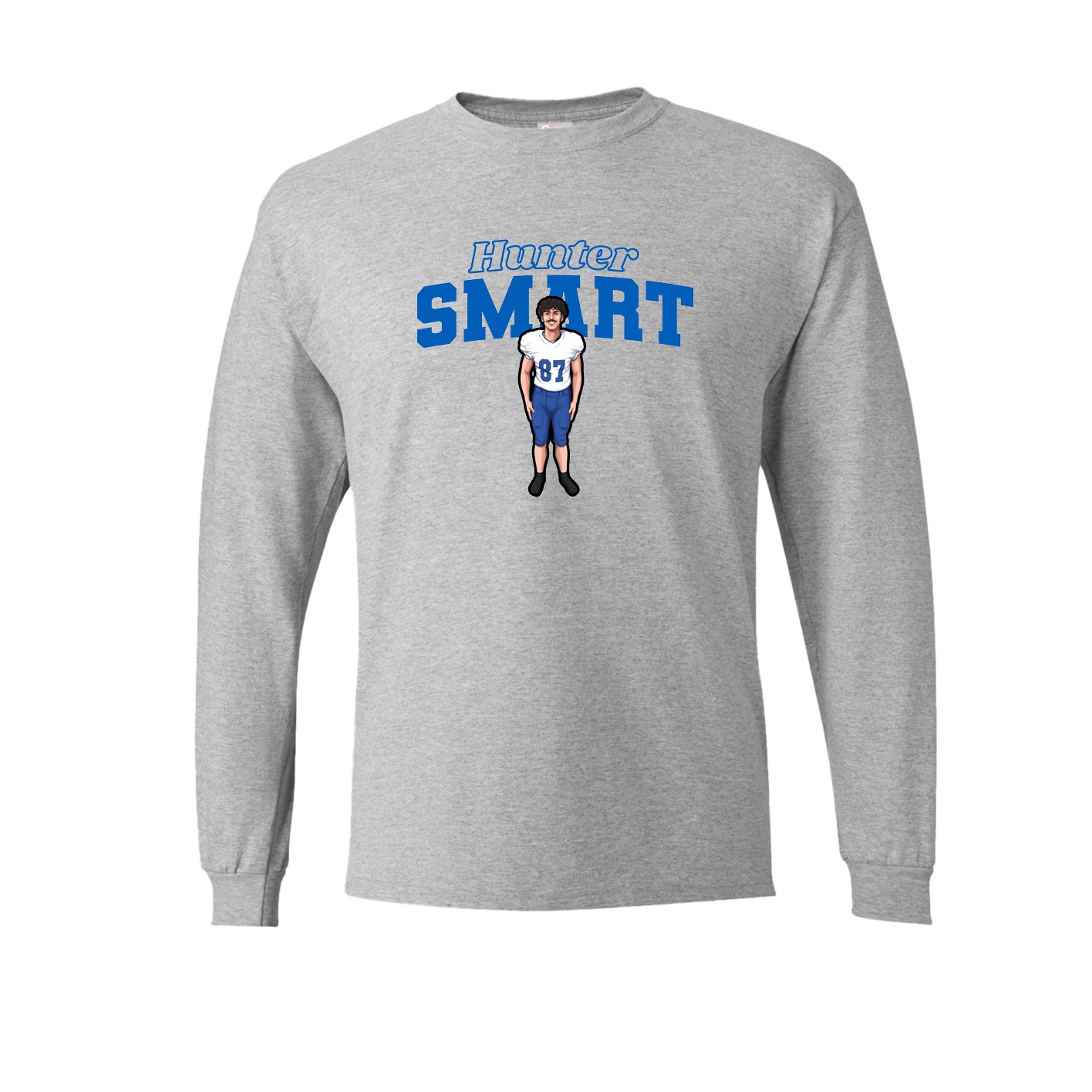 Long Sleeve Tee — Name Arch in Grey