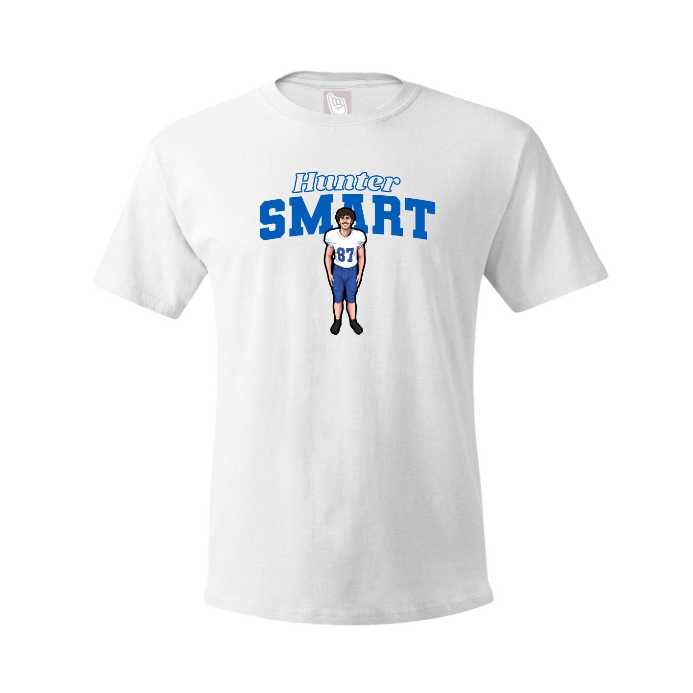 Youth Tee — Name Arch in White
