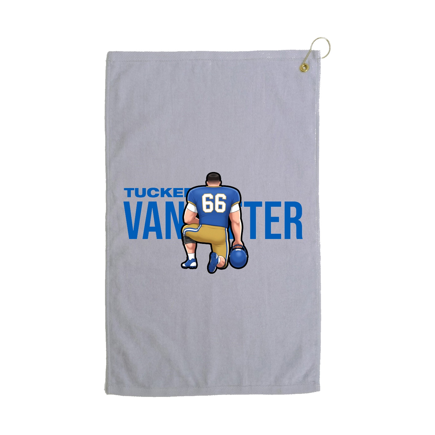 Golf Towel — Player Name in Grey