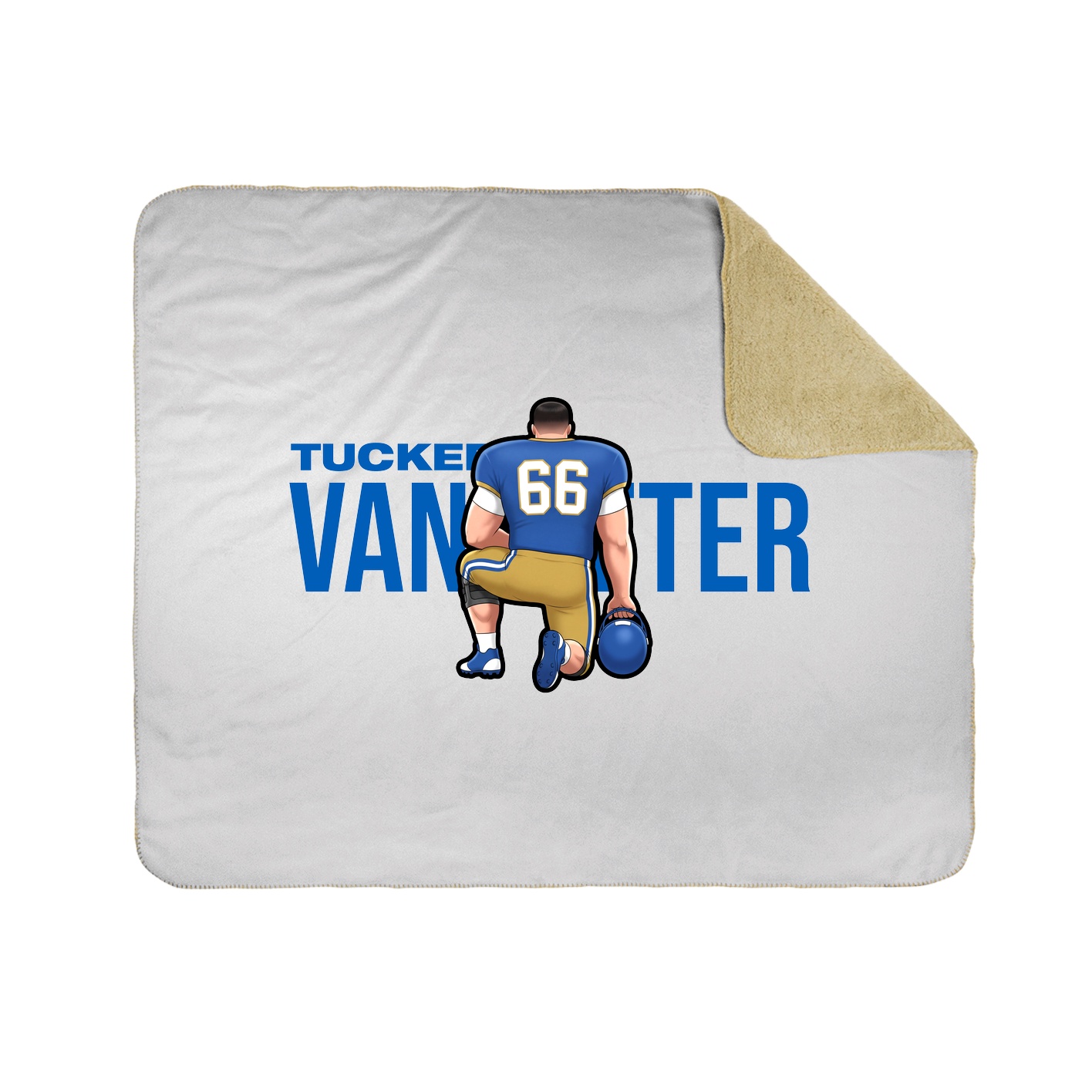 Throw Blanket — Player Name in White