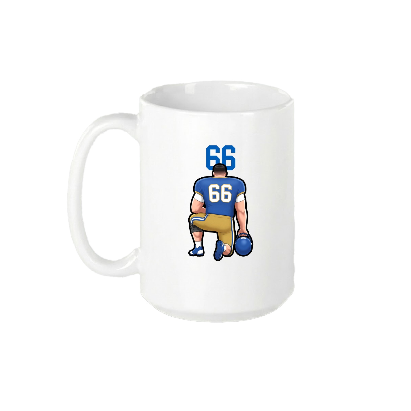 15oz Coffee Mug — Number Top in White