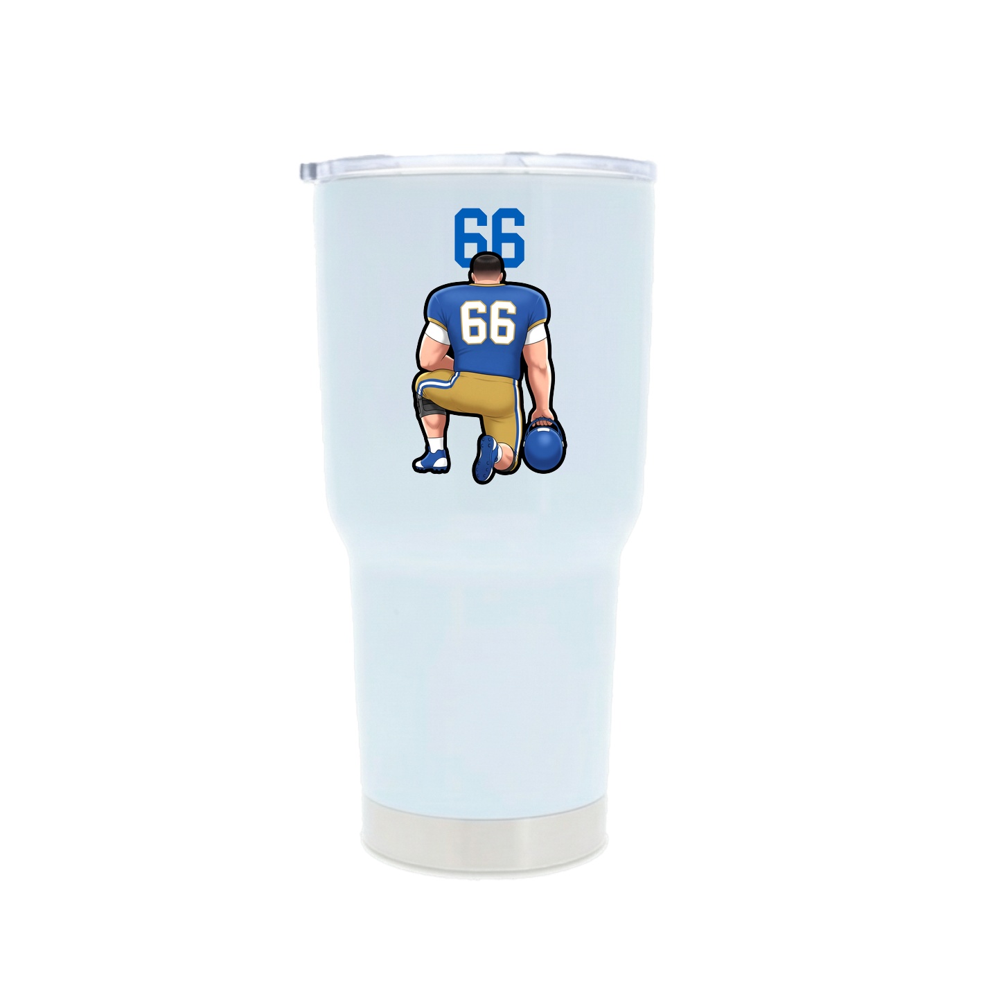 30oz Stainless Steel Tumbler — Number Top in White