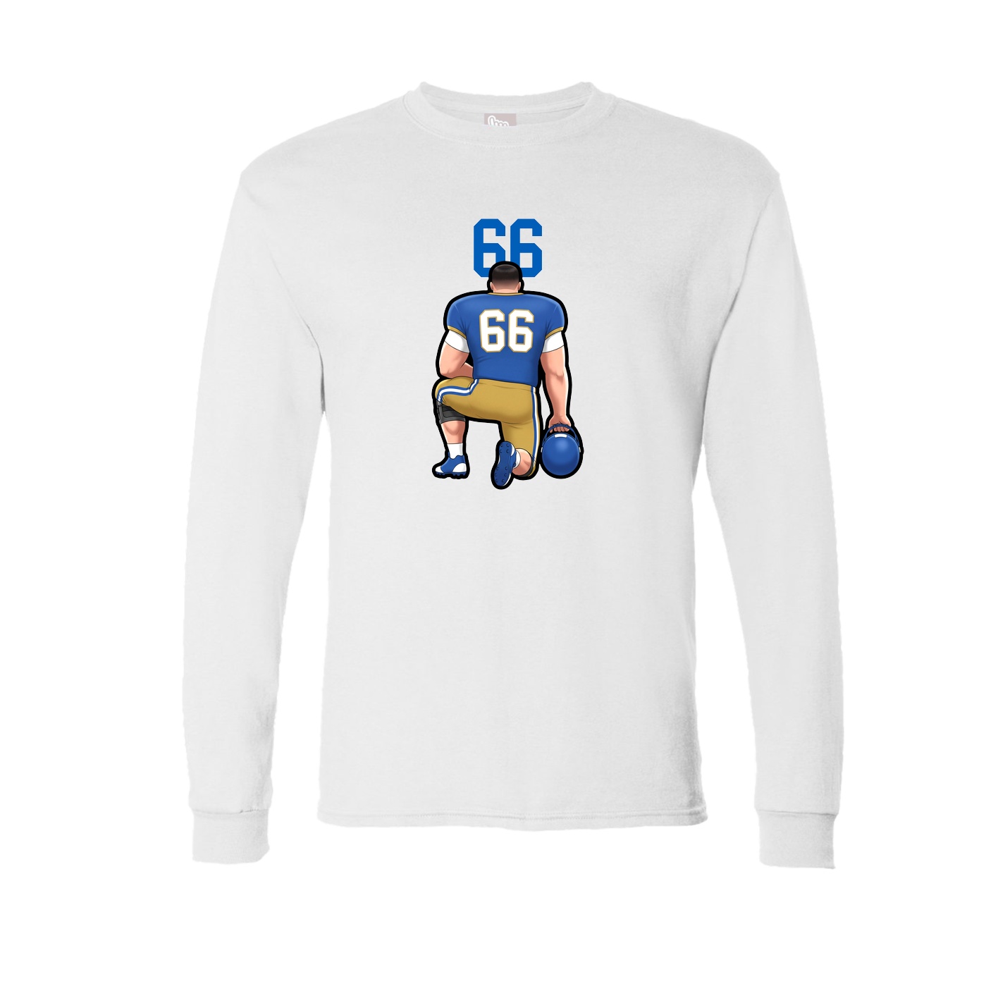 Long Sleeve Tee — Number Top in White