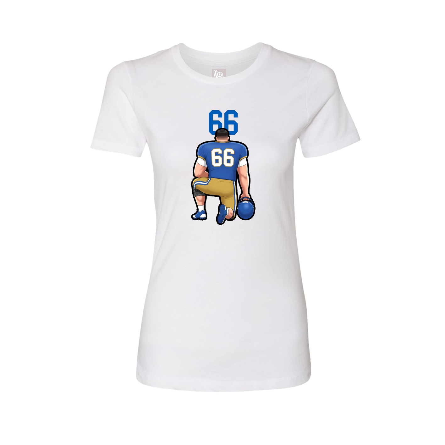 Fitted Women's Tee — Number Top in White