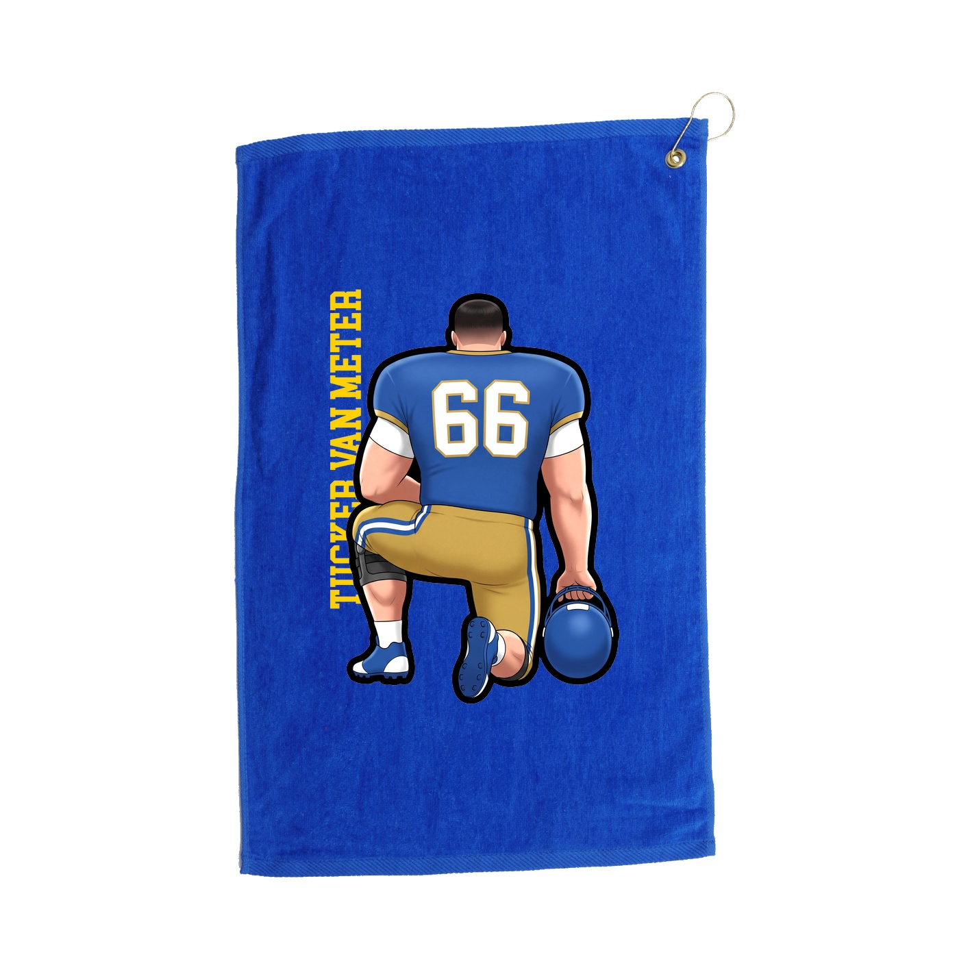 Golf Towel — Name Vertical in Royal