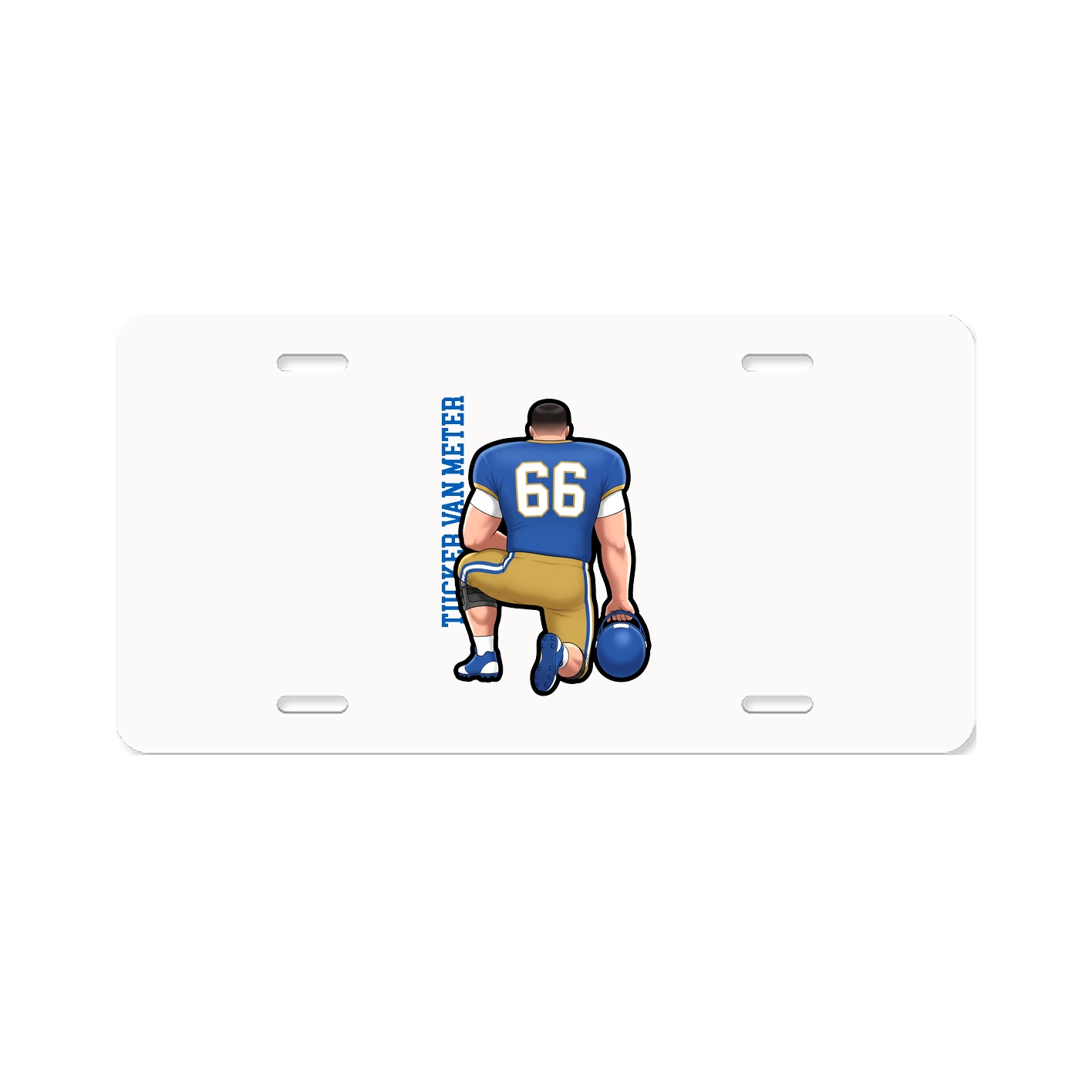 License Plate — Name Vertical in Classic