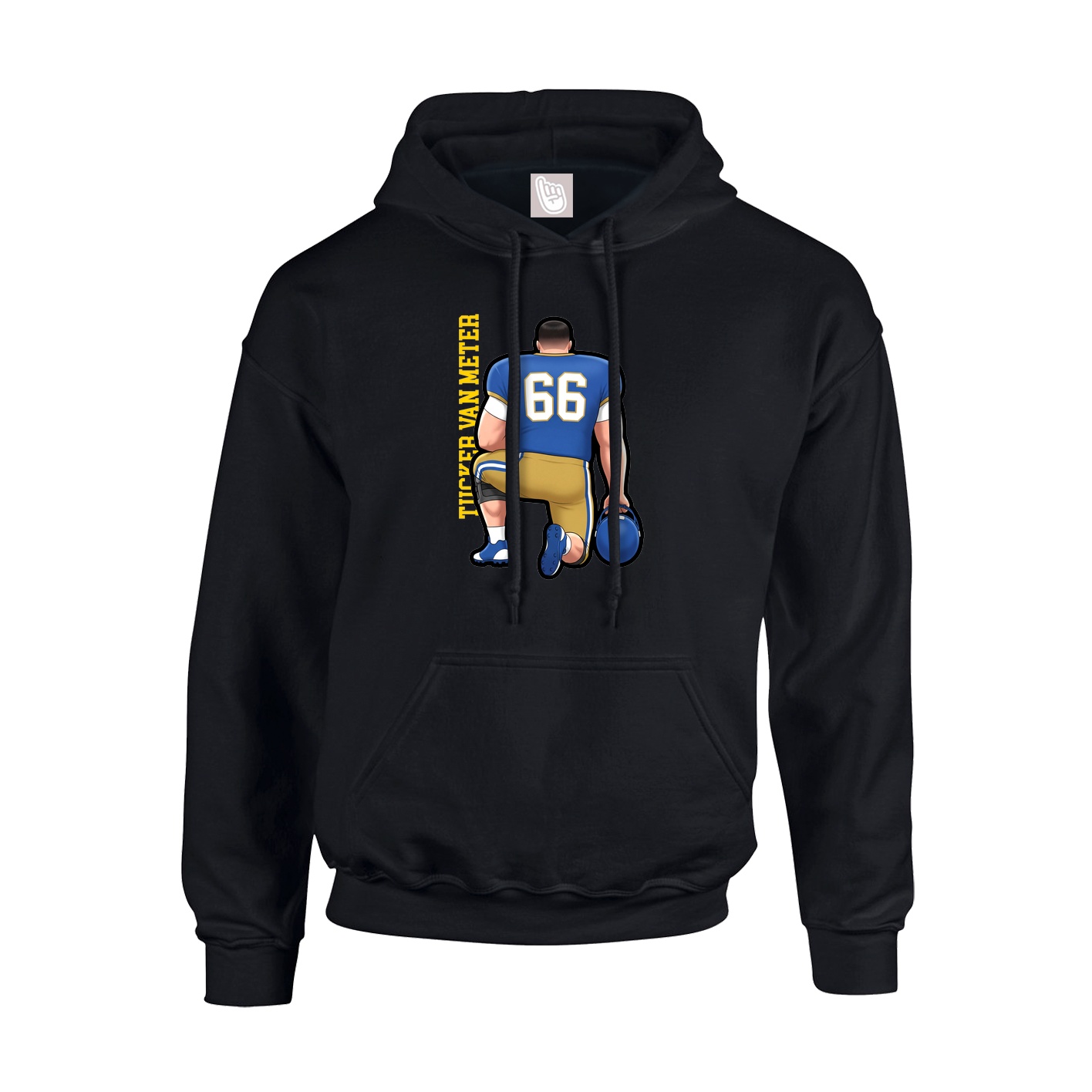 Hoodie — Name Vertical in Black
