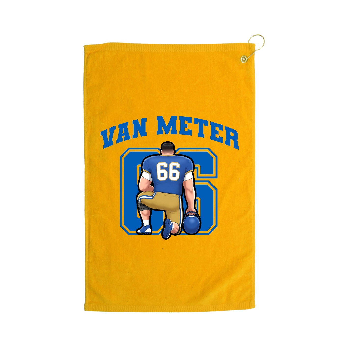 Golf Towel — Number in Gold